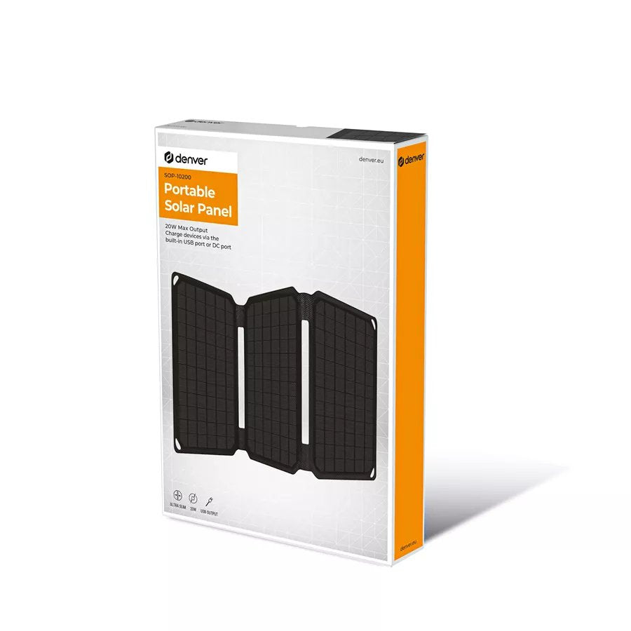 Denver Power Bank Solar Sop-10200 20 W Silicio Monocristalino
