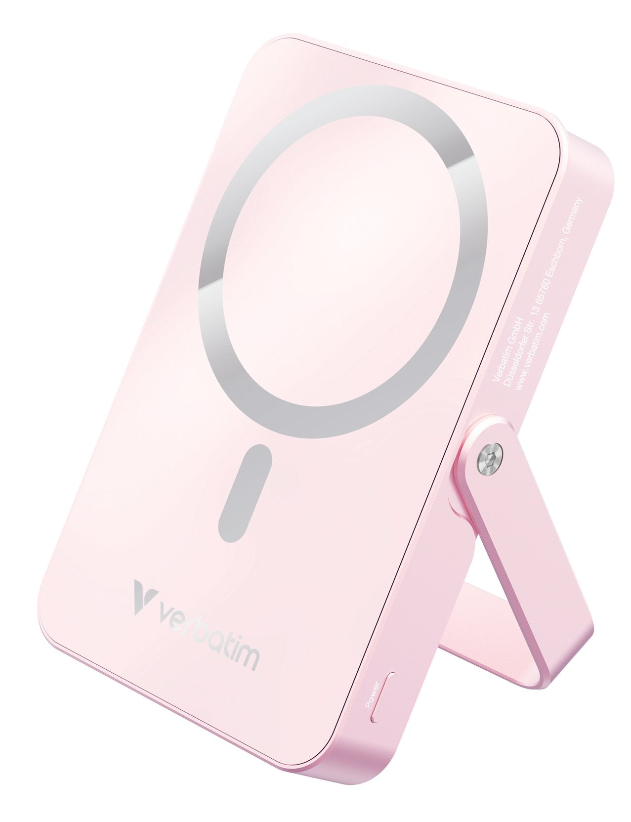 Verbatim Power Bank Mit Standfuss Mag.Wireless 10000ma Pink 32267