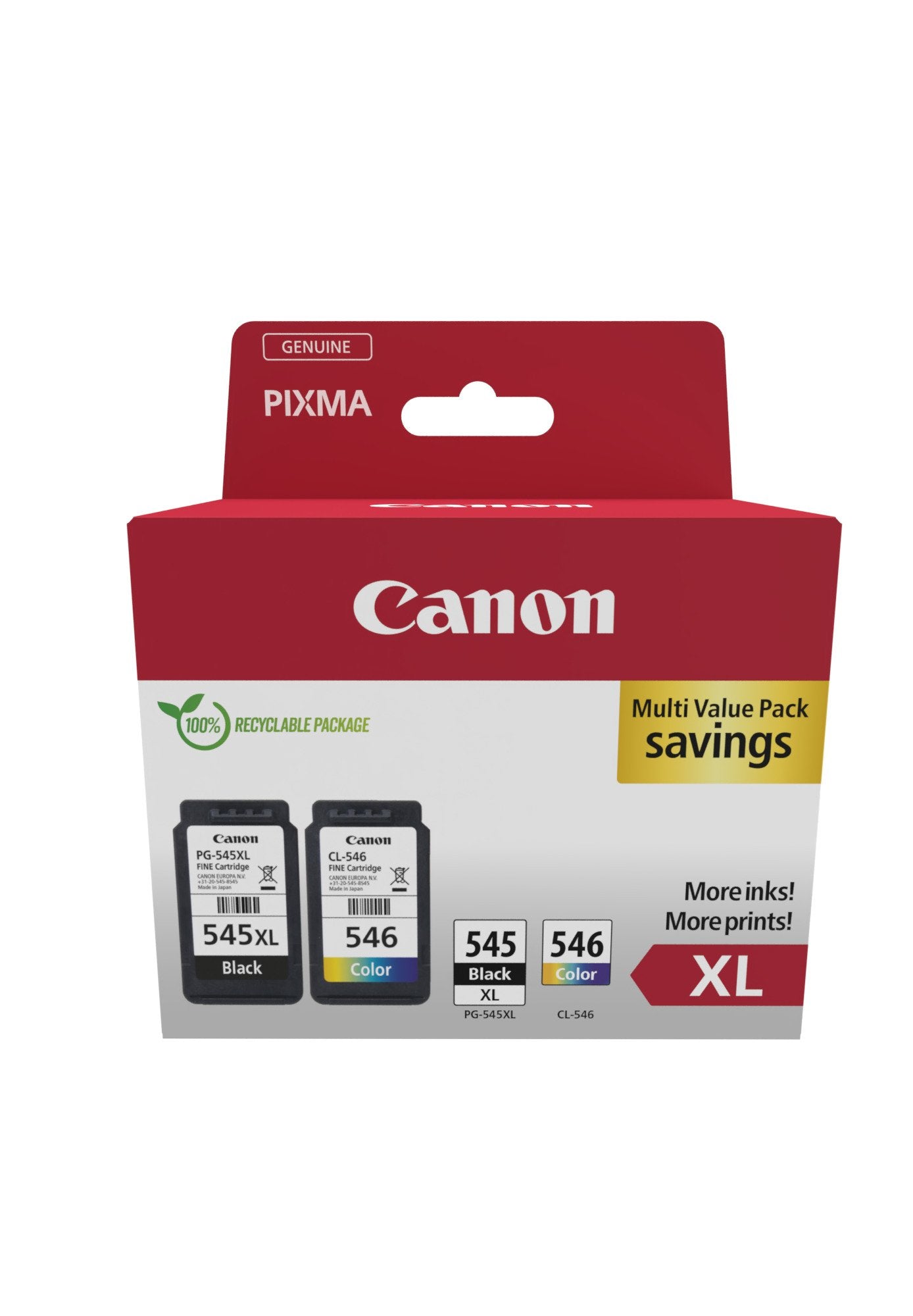 EAN 8714574679990 - Canon 8286B012 cartucho de tinta 2 pieza(s) Original Alto rendimiento (XL) Negro, Cian, Magenta, Amarillo imagen 1