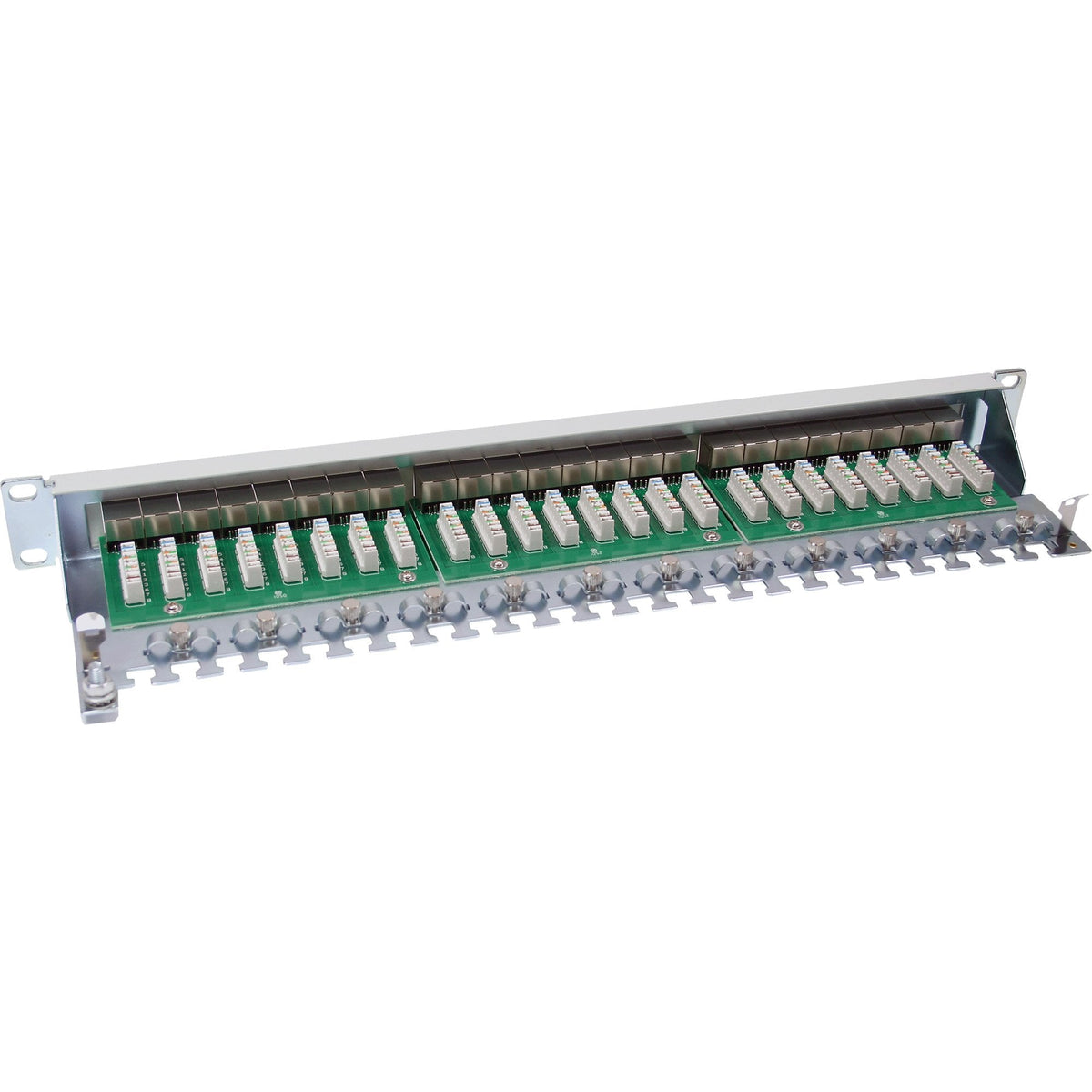 Patch Panel Inline Cat.6 24 Puertos 19" 1he Gris Claro Ral7035