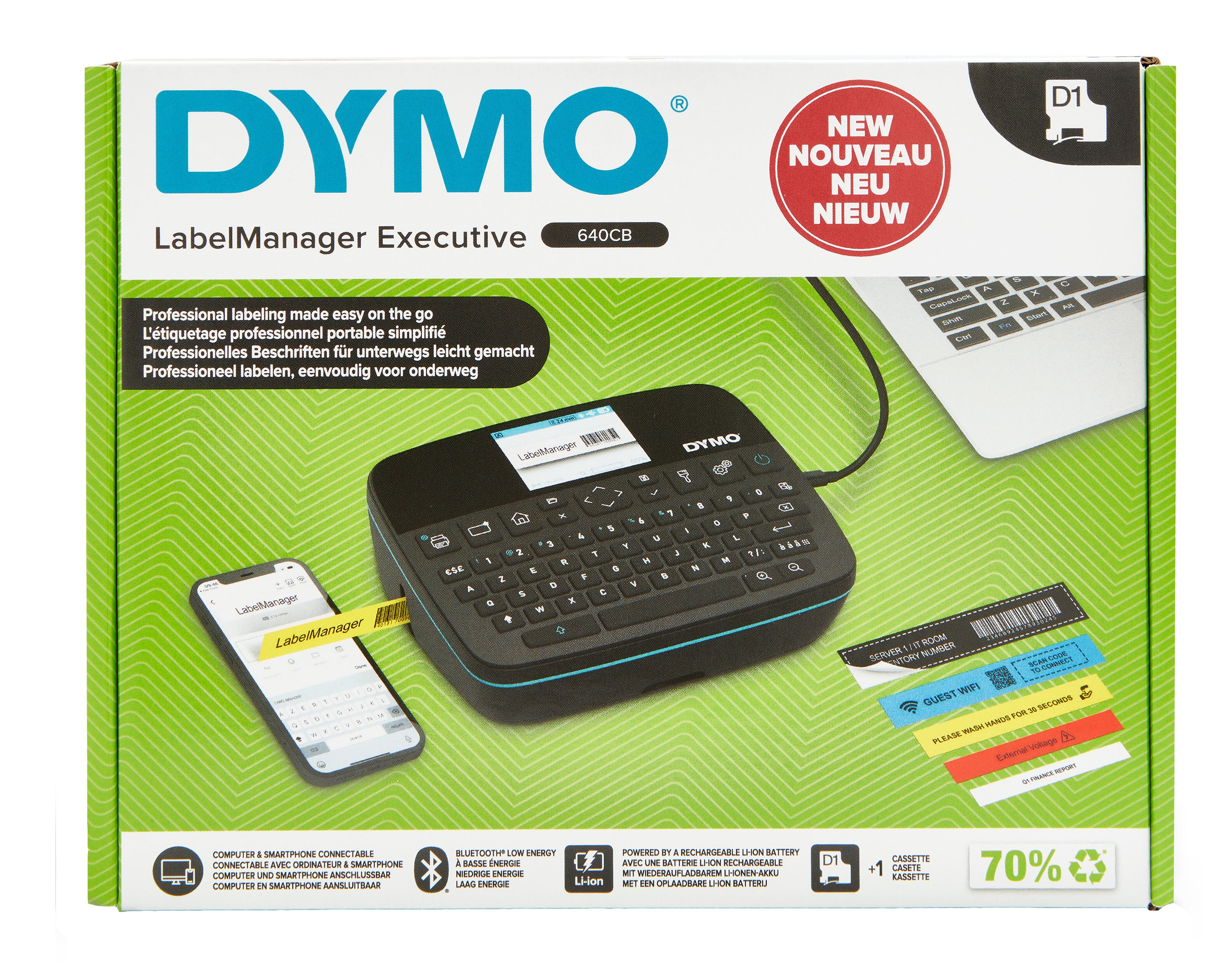 EAN 3026982021076 - DYMO LabelManager Executive 640CB impresora de etiquetas Térmica directa / transferencia térmica 15 mm/s imagen 2