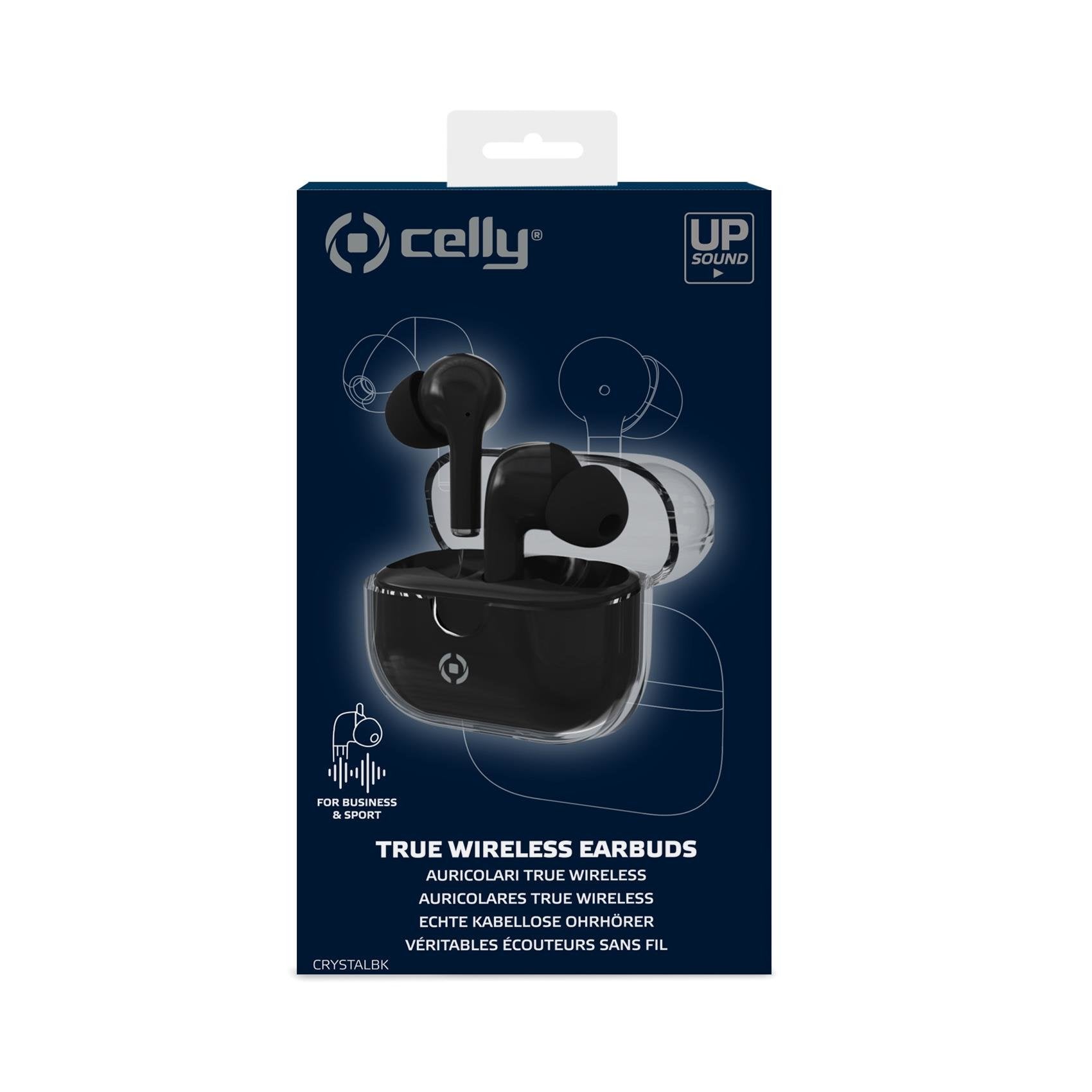 Celly Clear Auriculares True Wireless Stereo (Tws) Usb Tipo C Bluetooth Negro