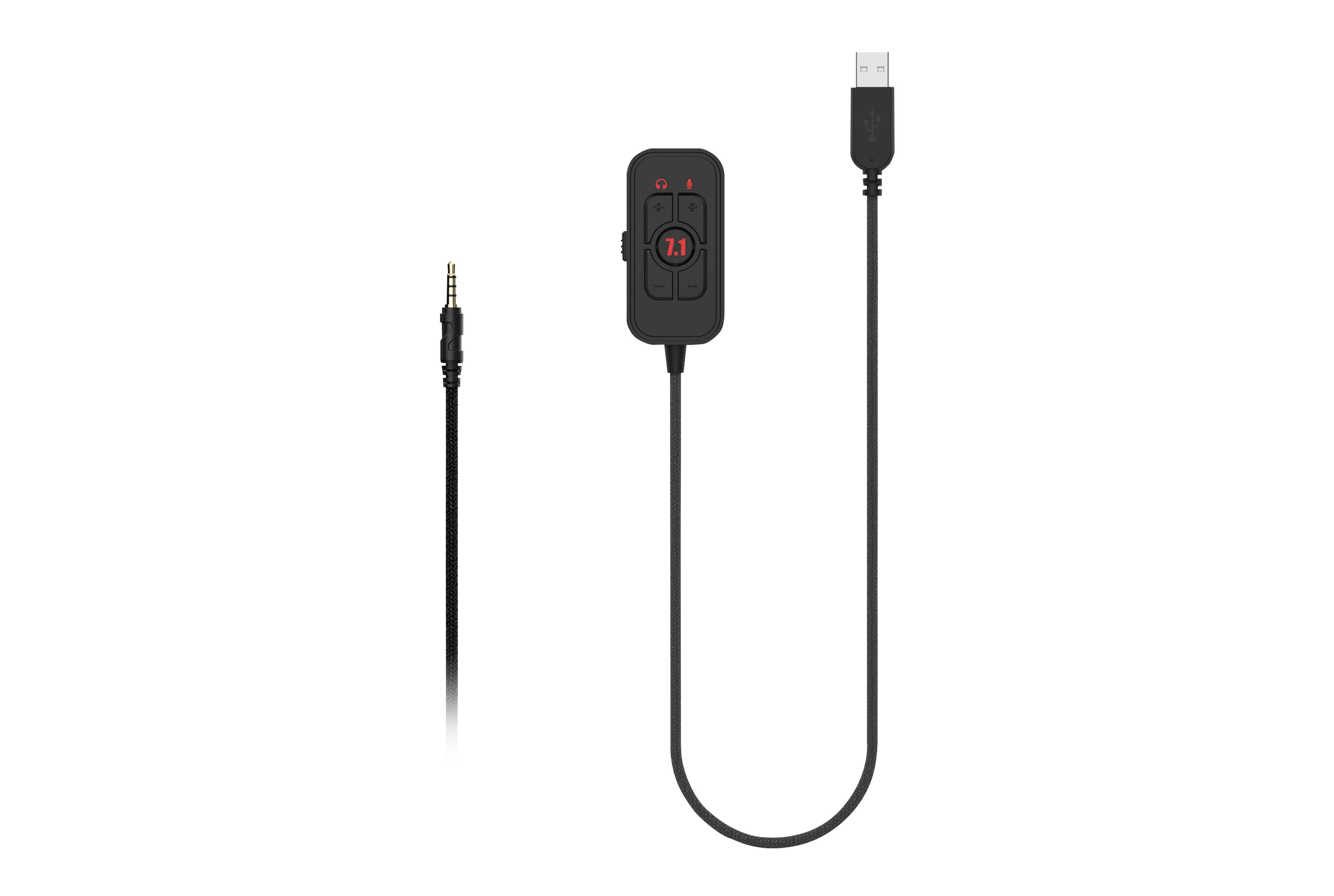 Abysm Ag700 Pro 7.1 Auriculares Gaming Negro/Rojo