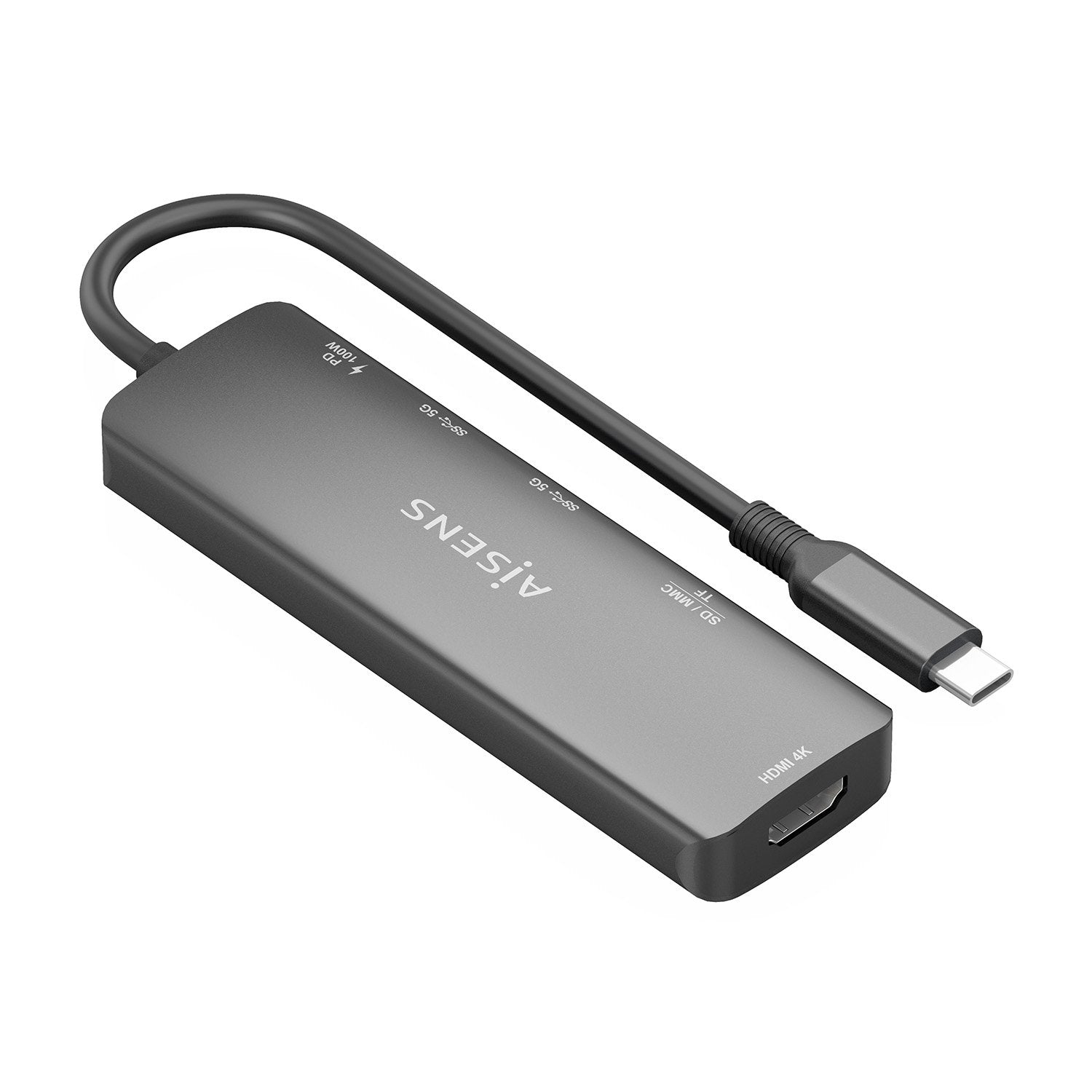 EAN 8435739903124 - AISENS ASUC-6P023-GR base para portátil y replicador de puertos Alámbrico USB 3.2 Gen 1 (3.1 Gen 1) Type- imagen 2