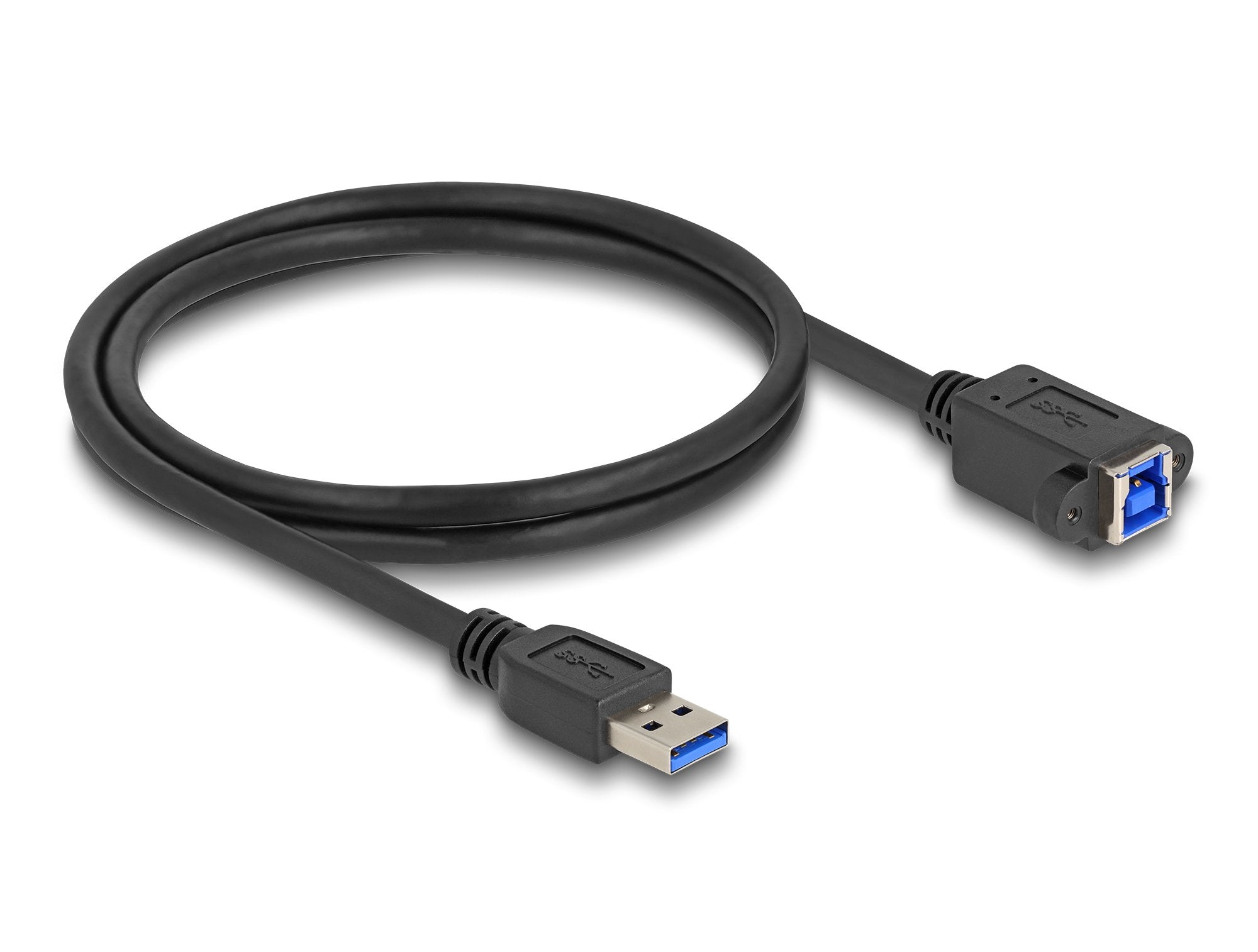 Delock 80485 Cable Usb 5 Gbps Usb Tipo-A Macho A Usb Tipo-B Hembra Para Instalación 1 M Negro