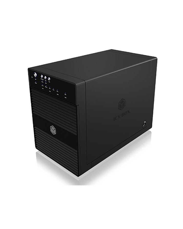 Icy Box Caja Externa Para 4x Discos 3,5 Usb 3.0, Esata, Ib-3640su3 - Negro