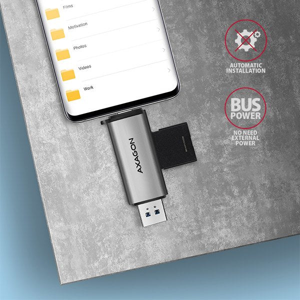 EAN 8595247904416 - Axagon CRE-SAC lector de tarjeta USB 3.0 Type-A/Type-C Gris imagen 6