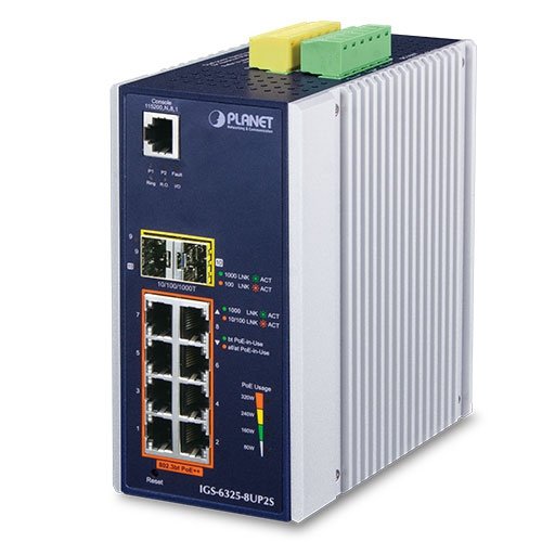 P30 Din-Rail Industrial L3 8p 10/100/1000t 802.3bt Poe