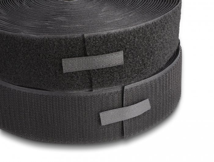 Delock Cinta De Velcro De Alta Resistencia L 15 Mx W 50 Mm Negra