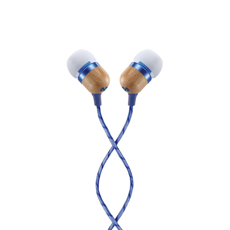 Auriculares Marley Smile Jamaica, Intrauditivos, Con Cable, Micrófono, Denim Em-Je041-Dn