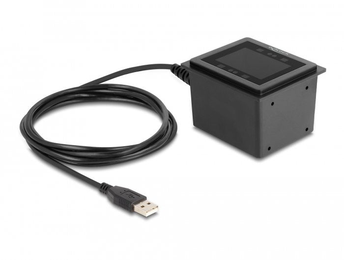 Delock 90600 Escáner De Códigos De Barras Usb 1d Y 2d Con Cable Para Instalación Fija - German Version