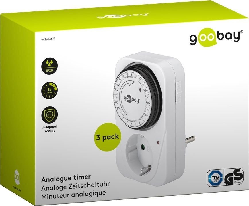 Programador Electrico Analogico Diario Goobay Kit De 3 Unidades