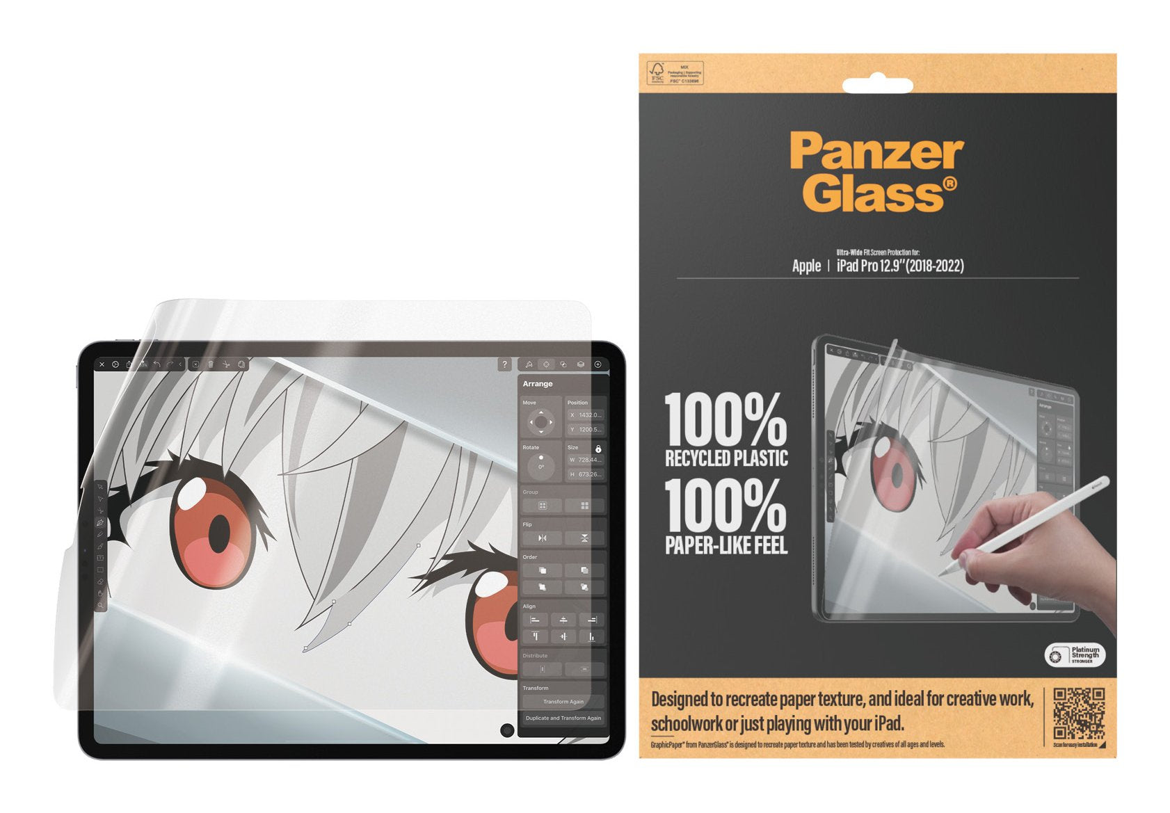EAN 5715685000973 - PanzerGlass ® GraphicPaper® Screen Protector iPad Pro 12.9'' (2018, 2020, 2021, 2022) | Ultra-Wide Fit Pr imagen 2