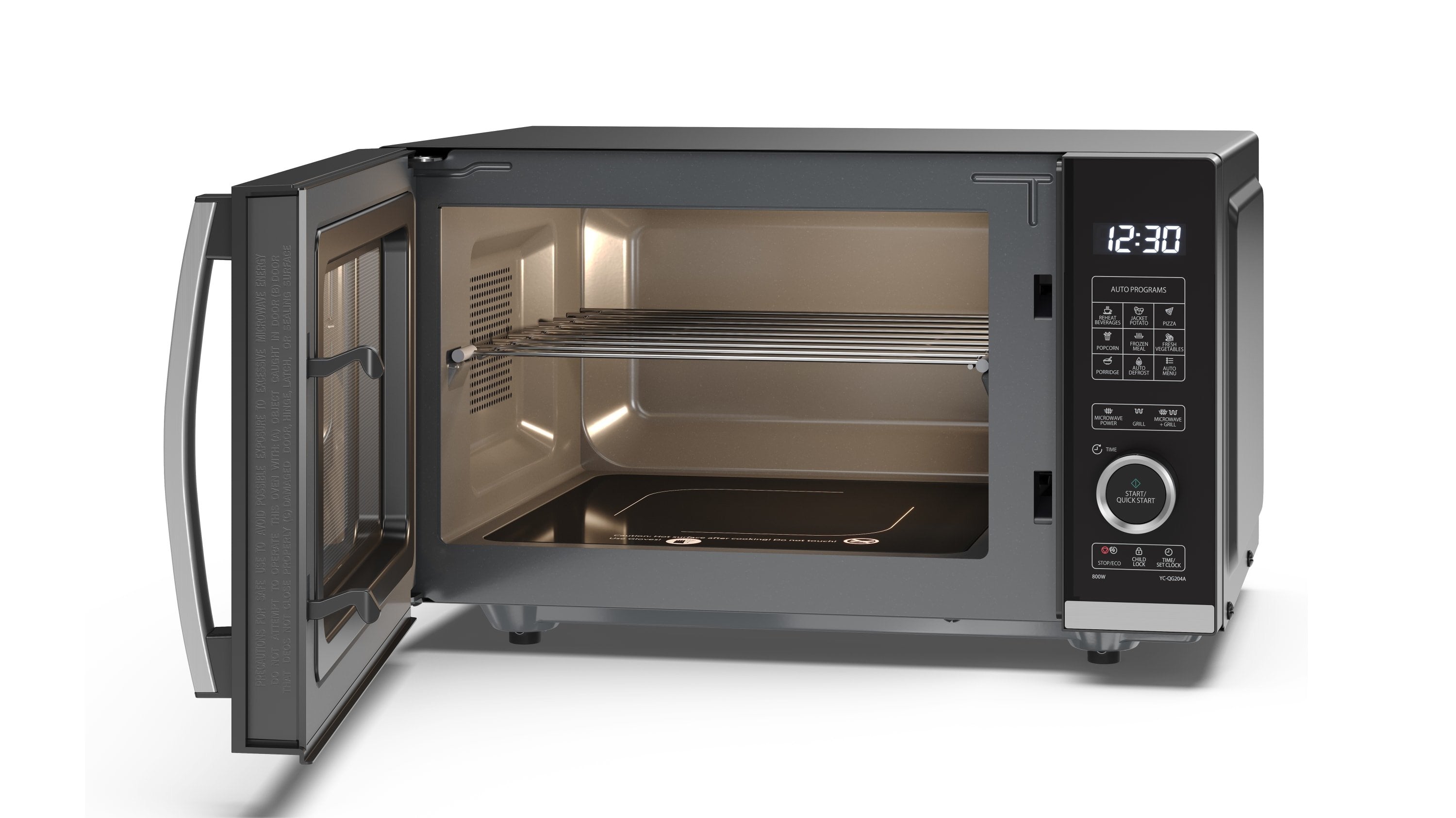 EAN 4974019207261 - Sharp YC-QG204AE-B microondas Negro Microondas con grill Encimera 20 L 800 W imagen 4