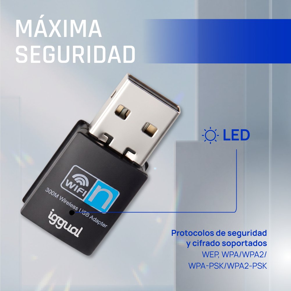 EAN 8435364320488 - iggual IGG320488 adaptador y tarjeta de red WLAN 300 Mbit/s imagen 9