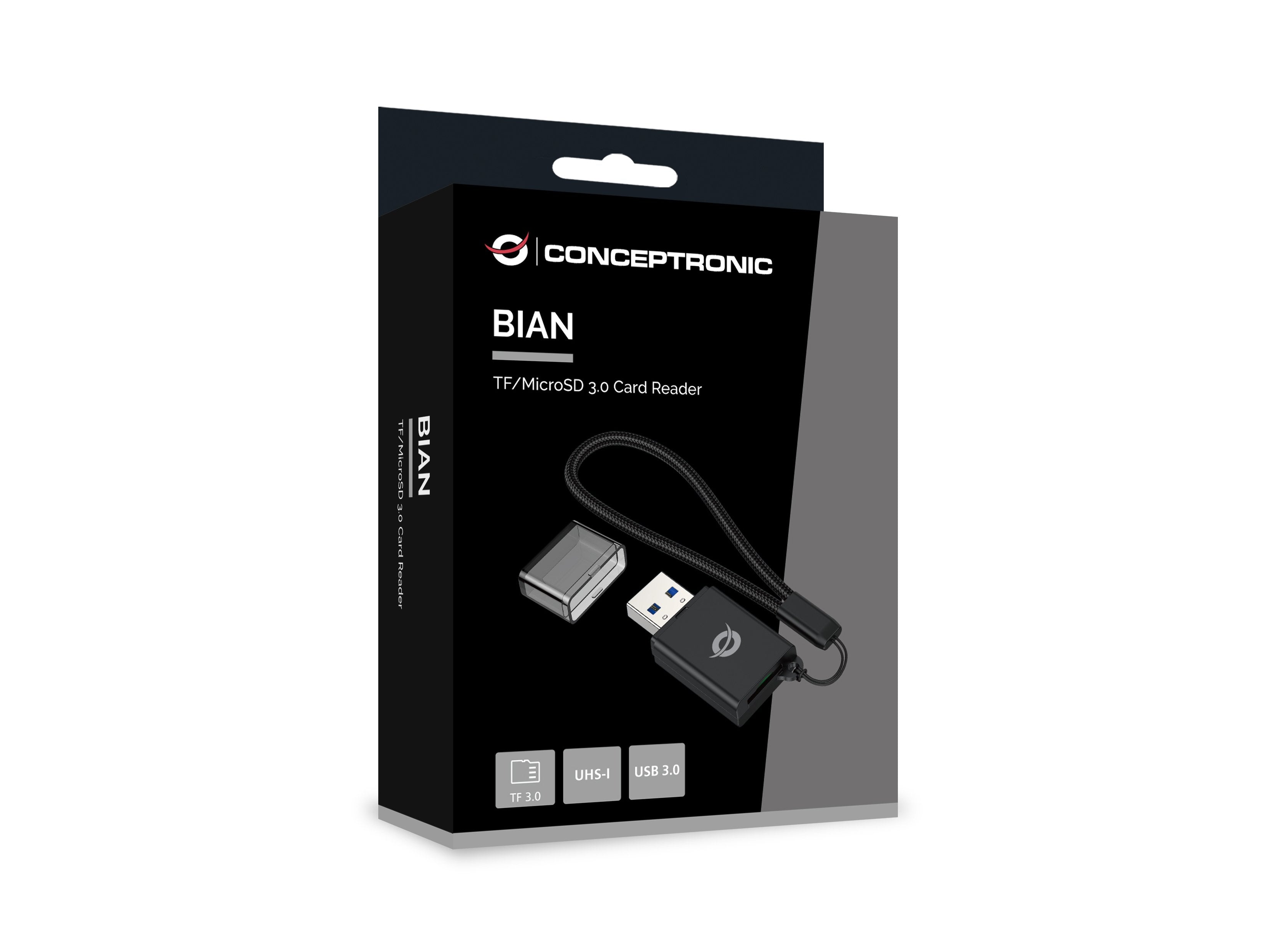 Card Reader Externo Conceptronic Bian07b Usb 3.0 Microsd/Tflash