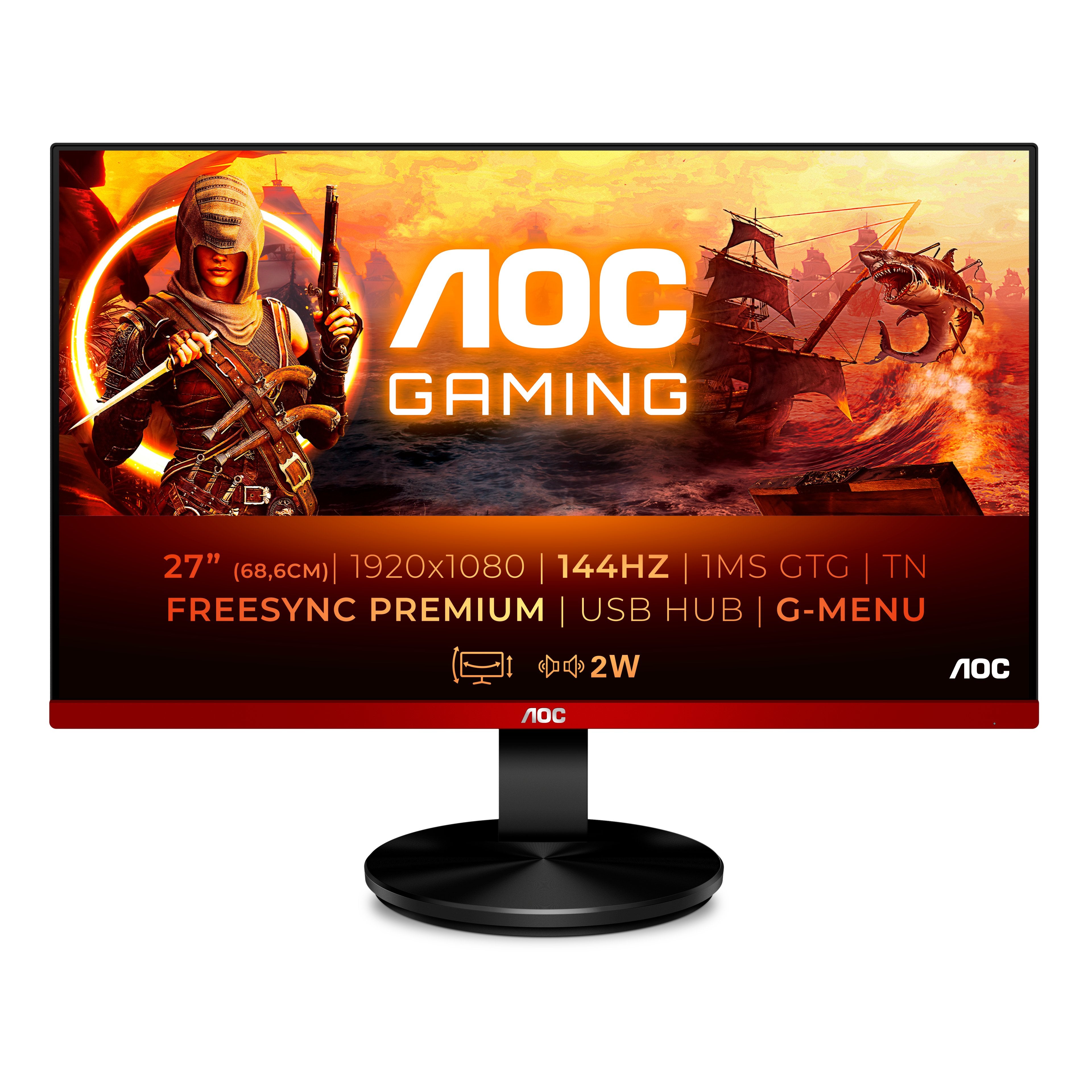 EAN 4038986186179 - AOC 90 Series G2790PX pantalla para PC 68,6 cm (27") 1920 x 1080 Pixeles Full HD LED Negro imagen 1