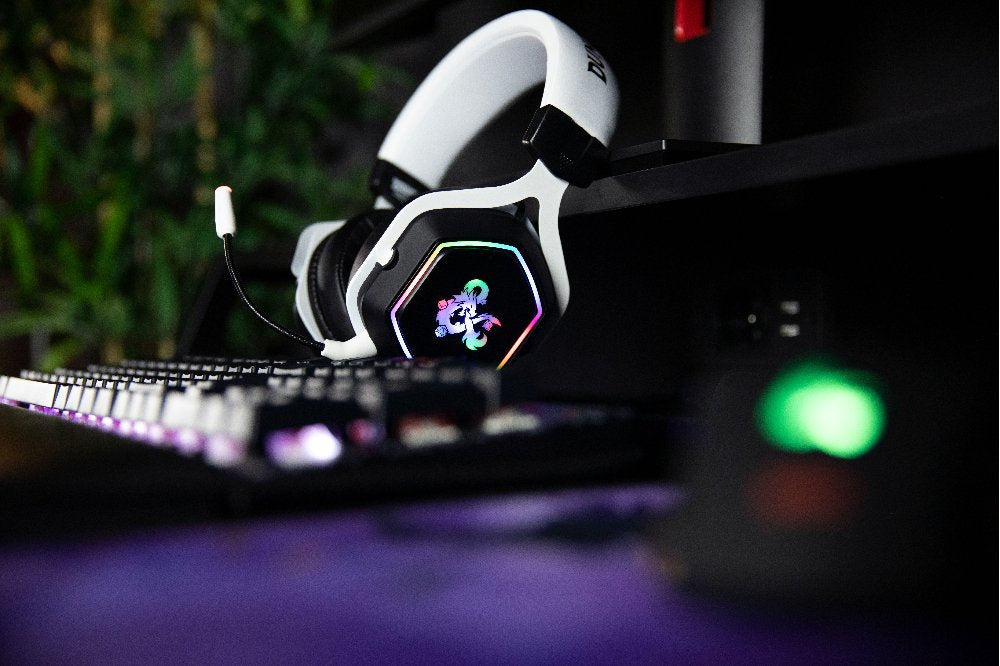 Headset Konix Dungeons And Dragons 7.1 Rainbow Micro Flexible Multiplataforma Kx-Dnd-Gh-Rbw-Pc