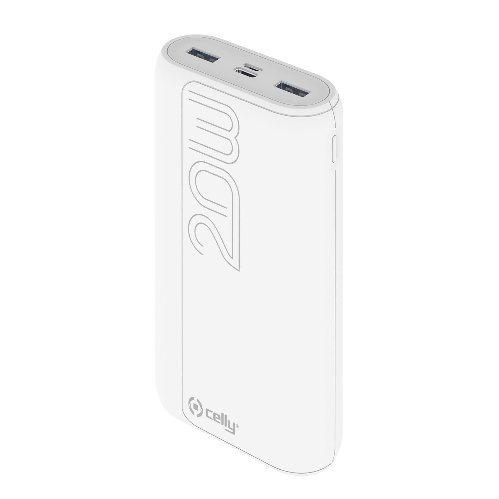 Celly Power Bank 20000 Mah Pd 22w Blanco