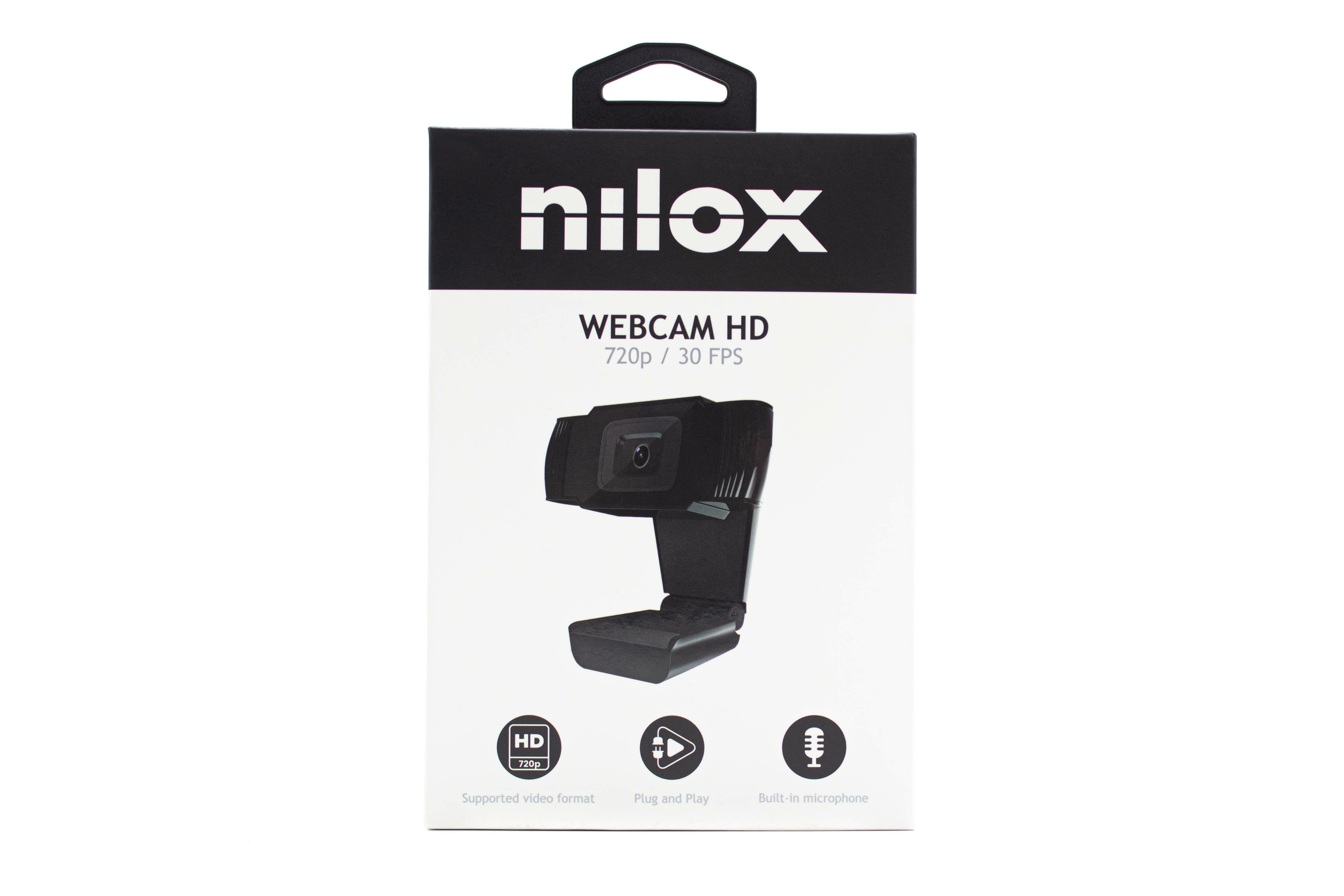 Webcam Nilox Hd 720p Con Microfono Enfoque Fijo