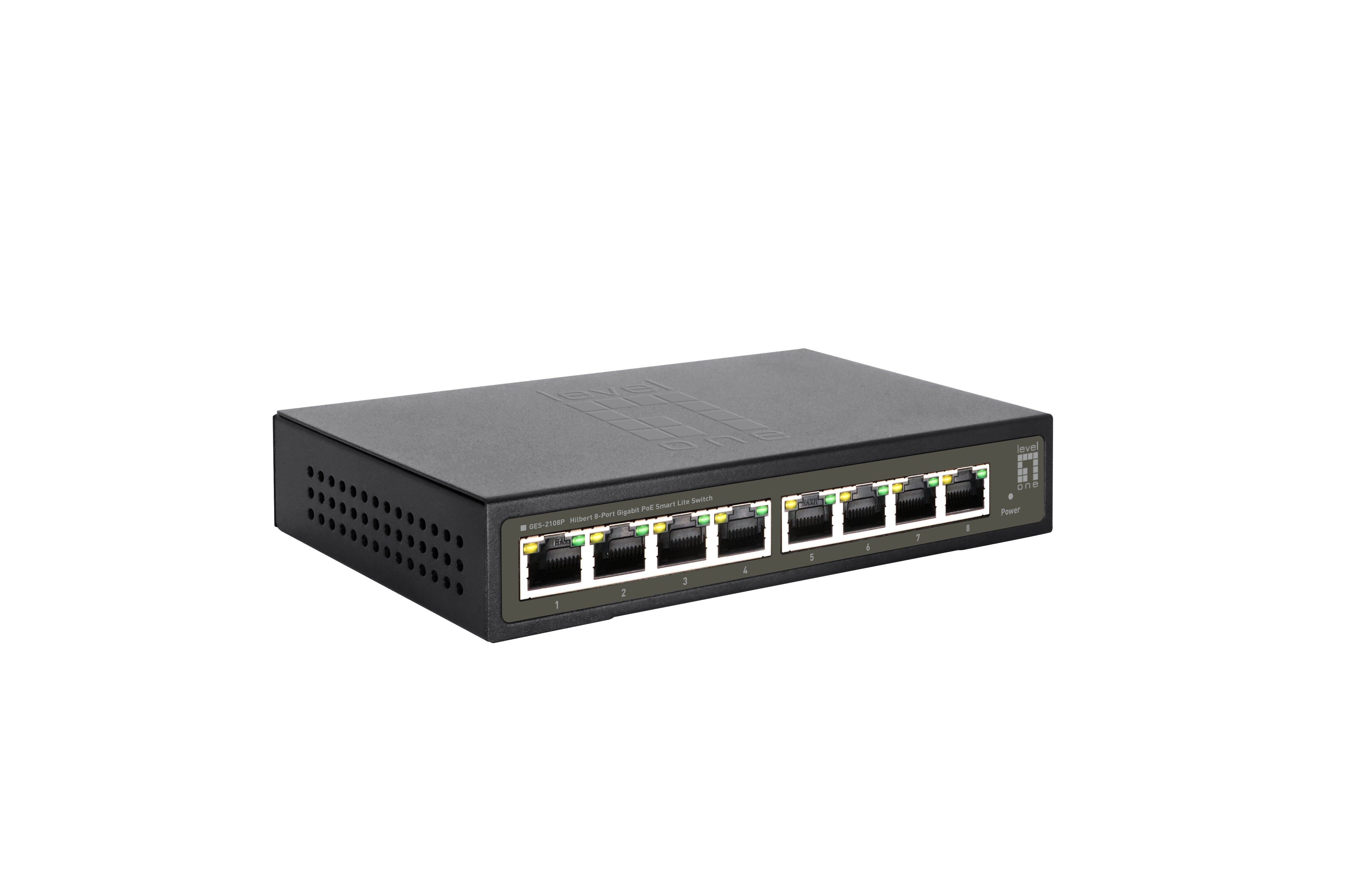 Levelone Switch 8x Ge Ges-2108p 112w 8xpoe+