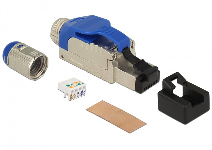 EAN 4043619864874 - DeLOCK 86487 conector RJ-45 Azul, Plata imagen 2