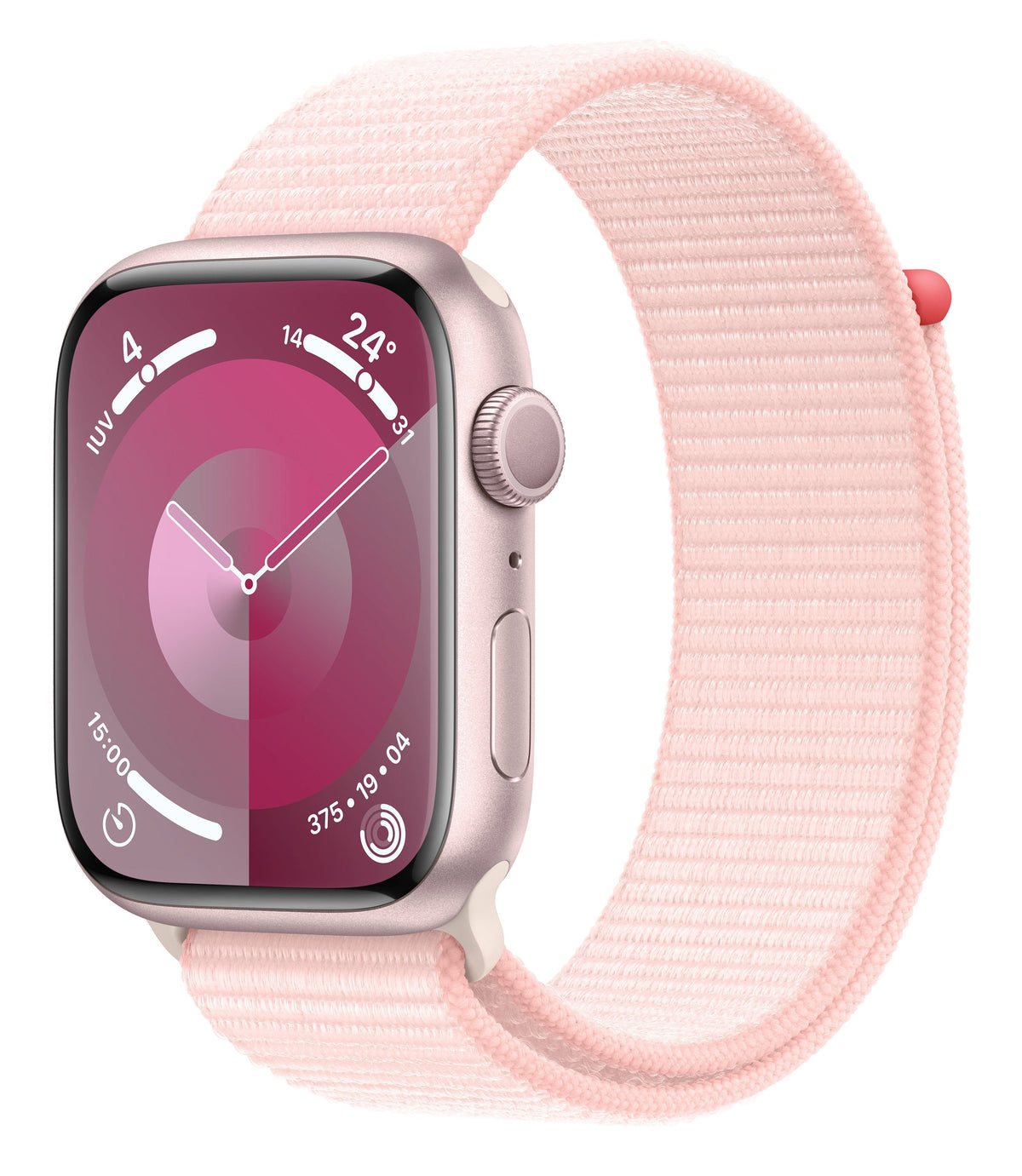 Apple Watch Series 9 Gps 45mm Pink Alu Case, Light Pink Sport Loop Eu Mr9j3