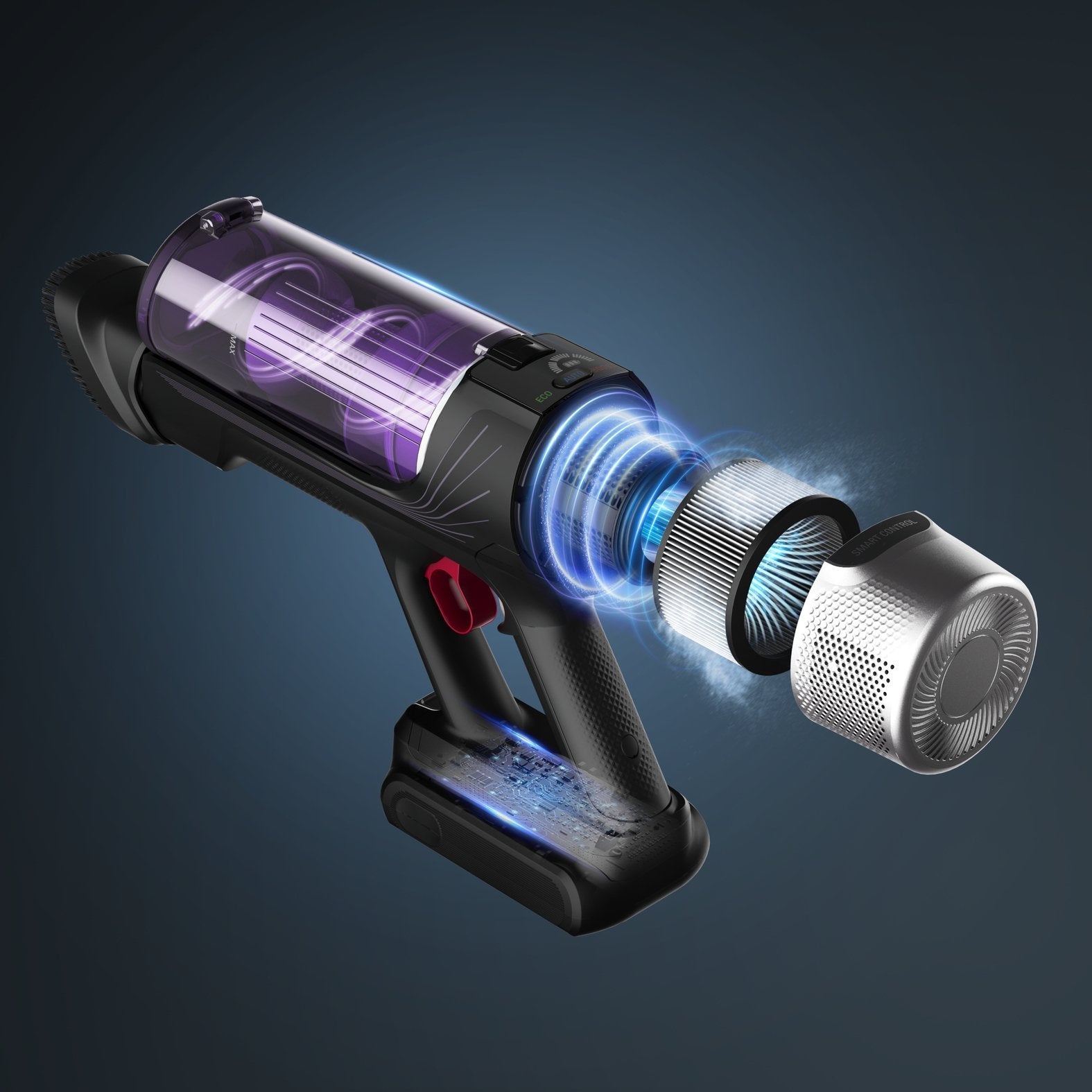 EAN 3221616048010 - Rowenta RH2037 Aspiradora escoba 2 en 1 Batería Secar Sin bolsa 0,4 L 250 W Negro, Púrpura imagen 14