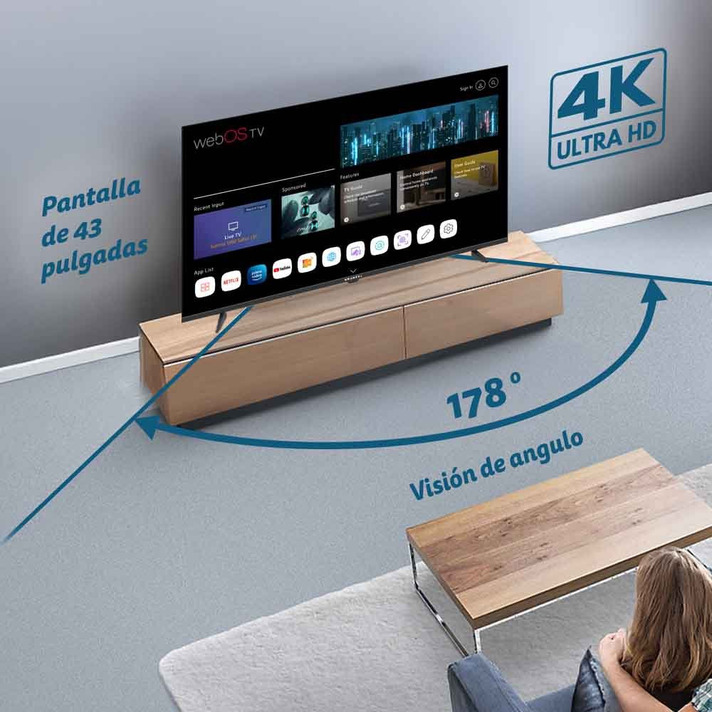 Televisor Grunkel Led-4300pbw 43' 4k Smart Tv Wifi