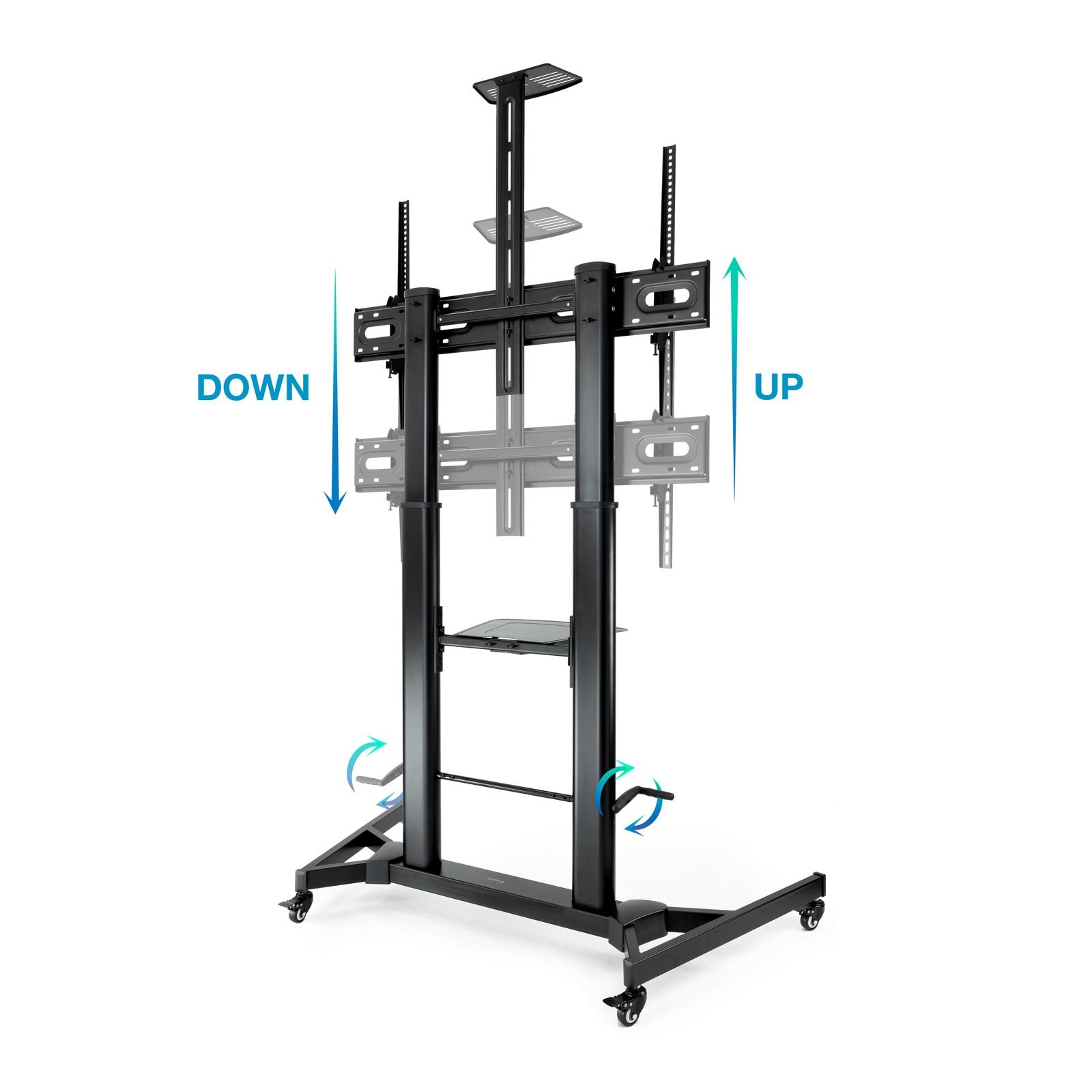 Tooq Soporte Suelo Ruedas Regulable 60-100 - Negro