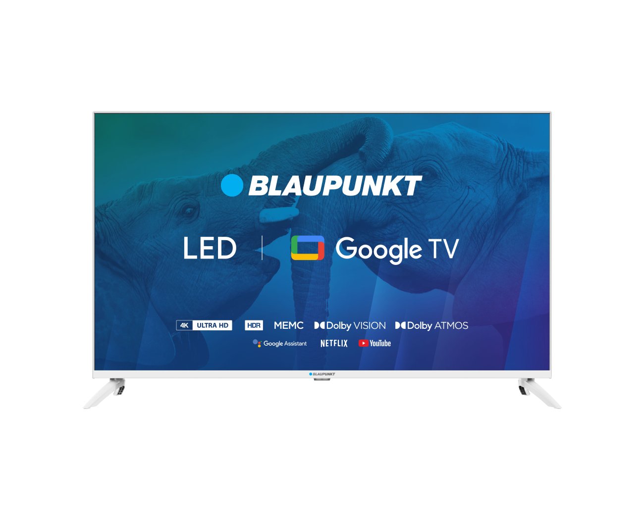 Tv 43" Blaupunkt 43ubg6010s 4k Ultra Hd Led, Googletv, Dolby Atmos, Wifi 2,4-5ghz, Bt, Blanco