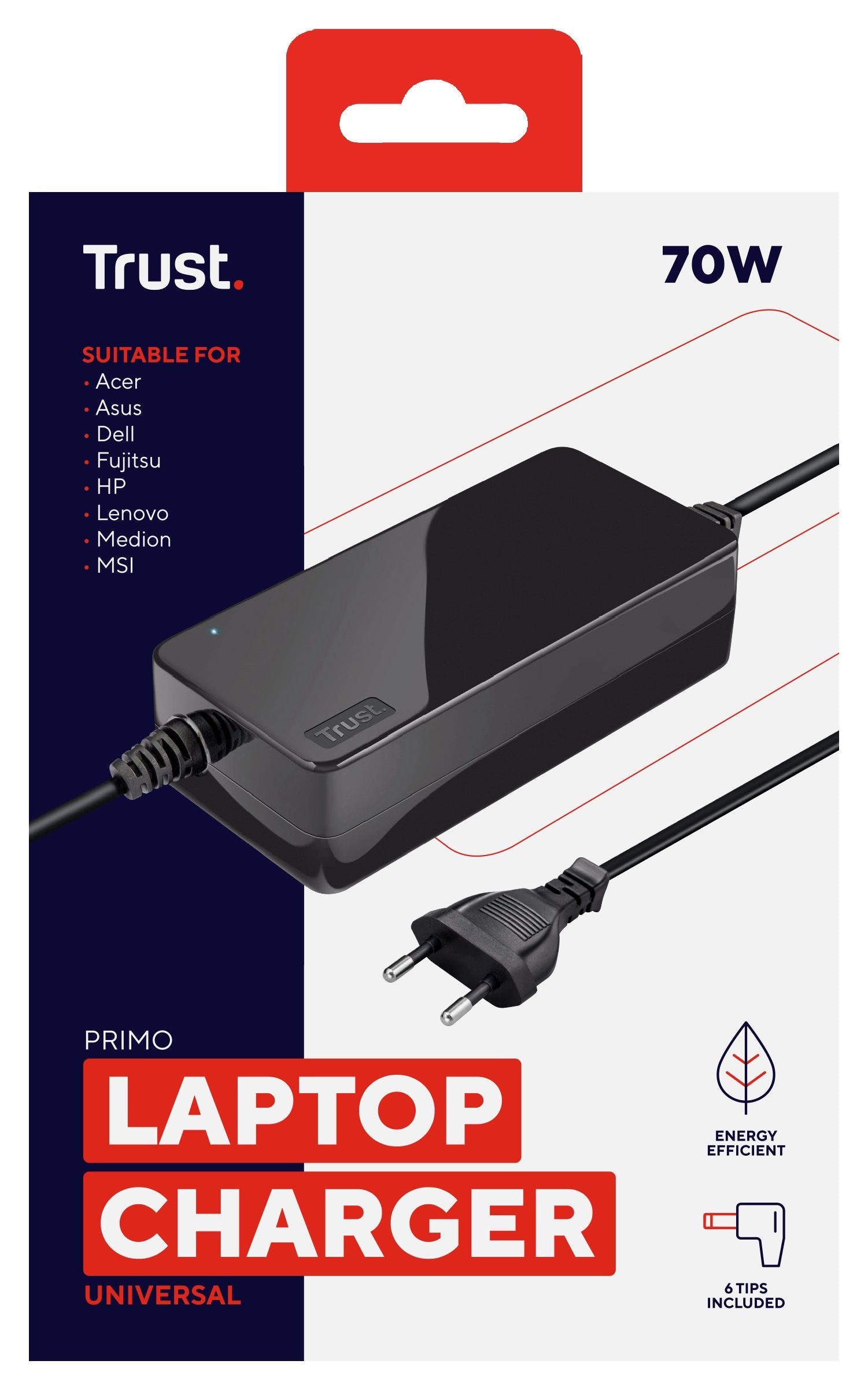 Ac Adapter Universal Notebook 70w Primo Trust