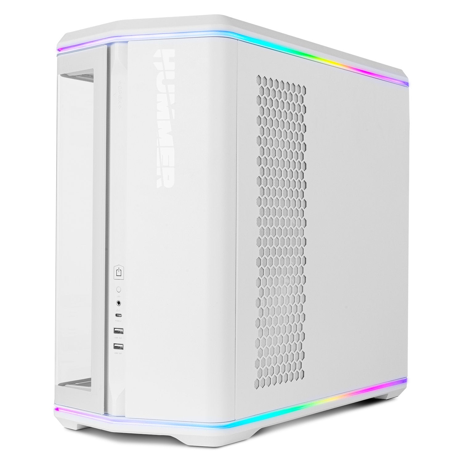 Caja Gaming Semitorre Nox Hummer Anvil Blanca