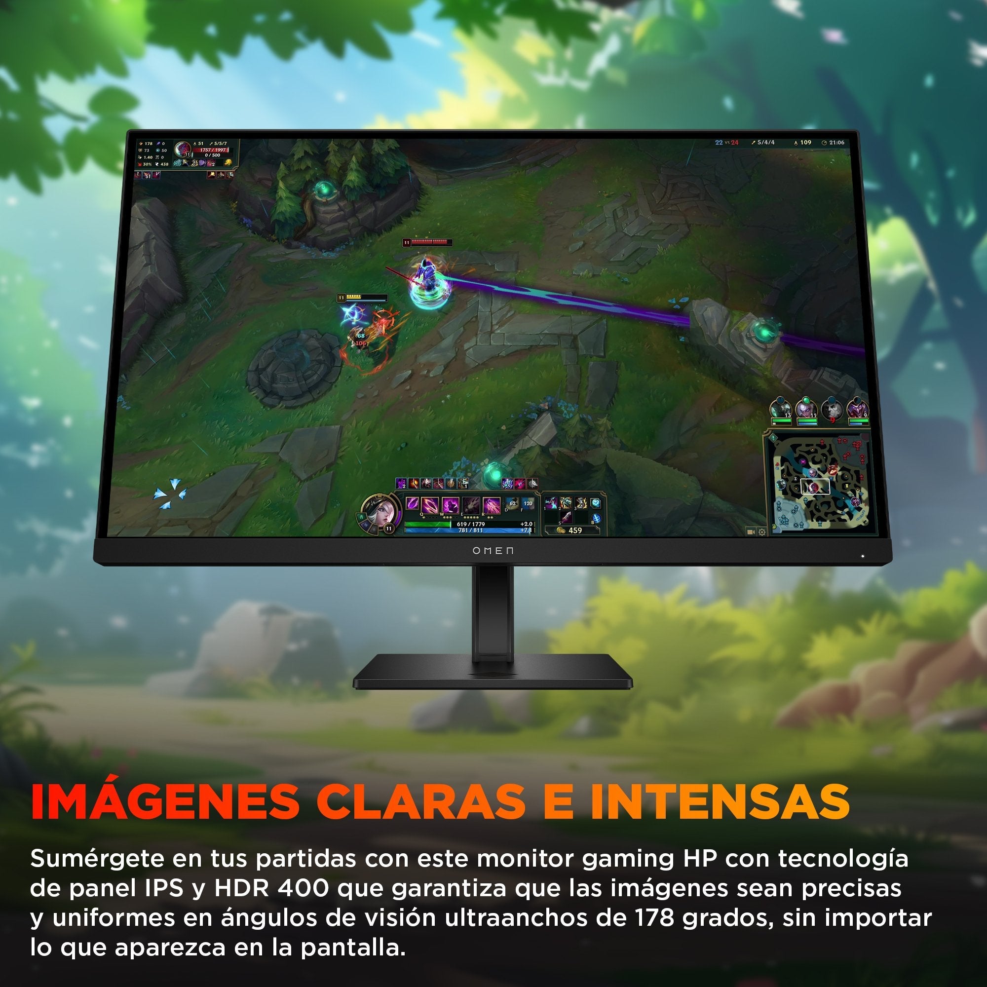 EAN 198701661719 - HP OMEN 27 inch QHD 180Hz Gaming Monitor - 27q G2 pantalla para PC 68,6 cm (27") 2560 x 1440 Pixeles Quad  imagen 9