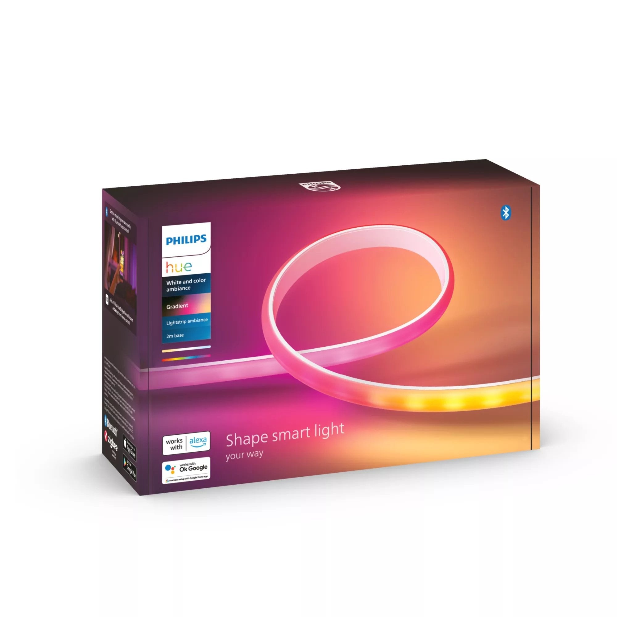 Tira Led Inteligente Philips Hue Gradient Lightstrip 2m Blanco Y Color Rgb 2000-6500 K Precisa Philips Hue Bridge
