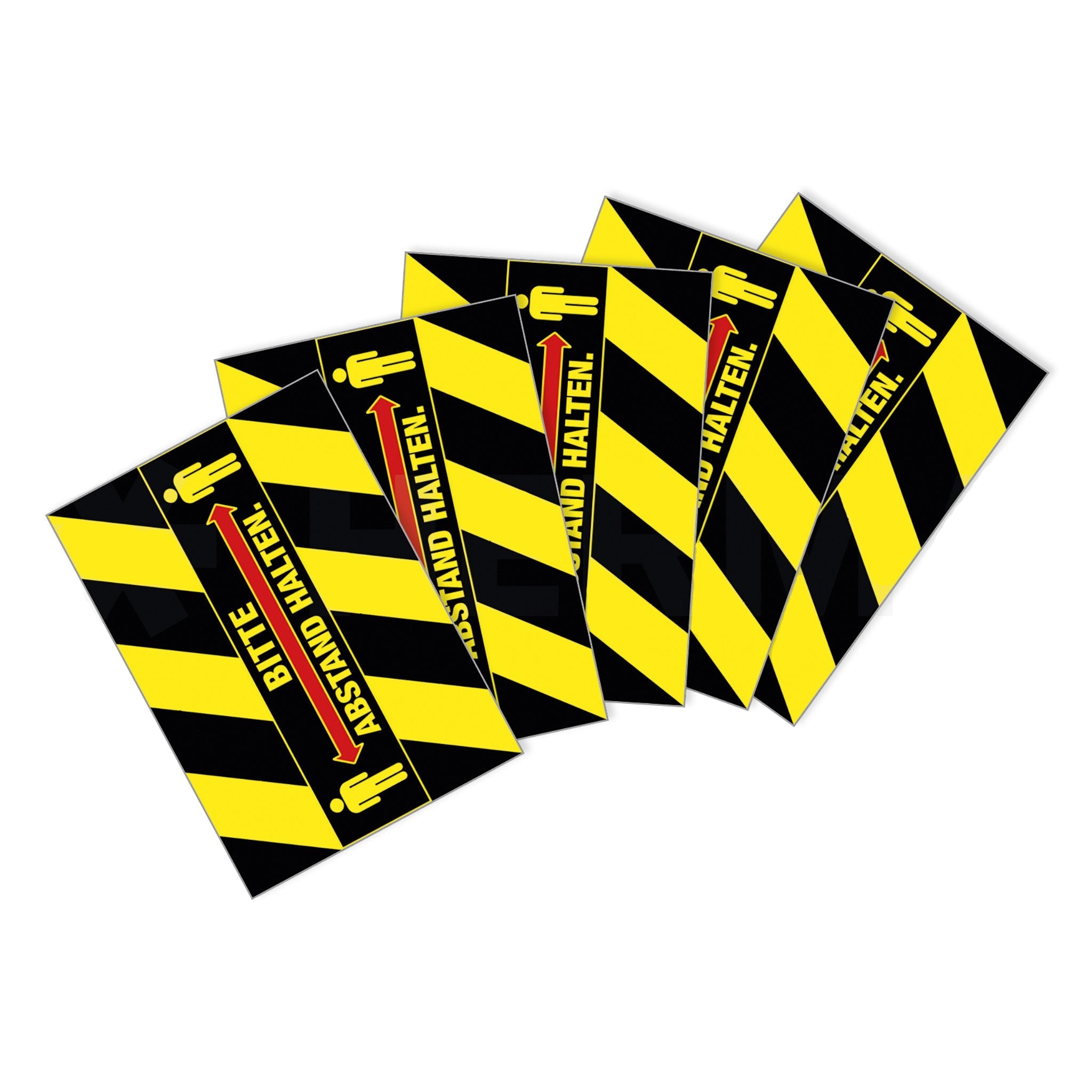 Herma Hinweisetiketten Abmand Negro Amarillo Text Pict. 5bl.