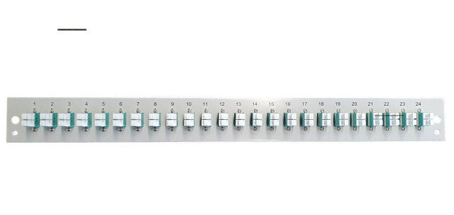 Efb Bestckte Frontblende Mit 24 X Lc Duplex Kupplung Om3, Grau
