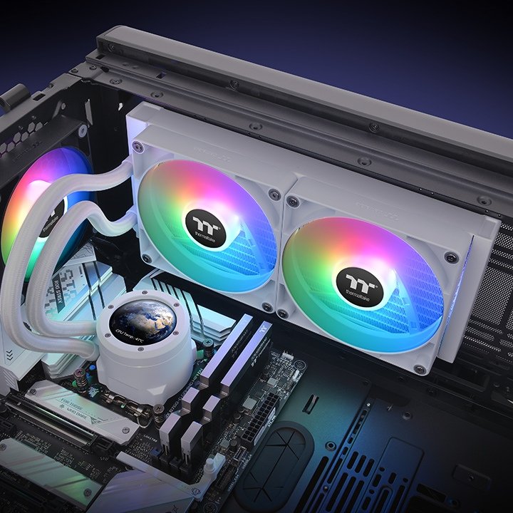 EAN 4711475640382 - Thermaltake TH280 V2 Ultra ARGB Procesador Kit de refrigeración líquida Blanco 1 pieza(s) imagen 6
