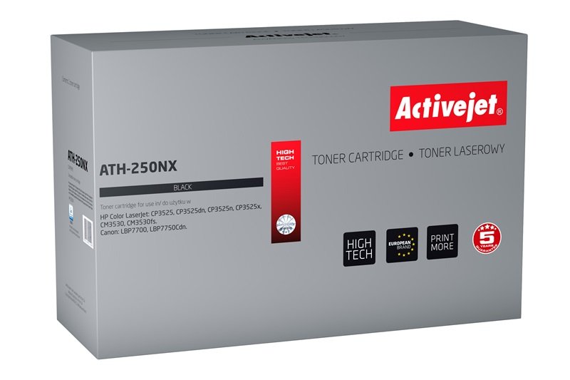 Toner Activejet Ath-250nx | Black | 10500 Pgs. | Hp Hp Ce250x (504x), Canon Crg-