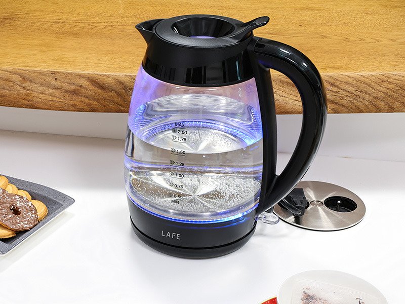 EAN 5907512875537 - Lafe Essential XL tetera eléctrica 2 L 2200 W Negro, Transparente imagen 9