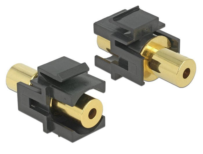 Keystone Modul Klinkenbuchse 3,5 Mm 4 Pin > Klinkenbuchse 3,5 Mm 4 Pin Chapado En Oro Schwarz