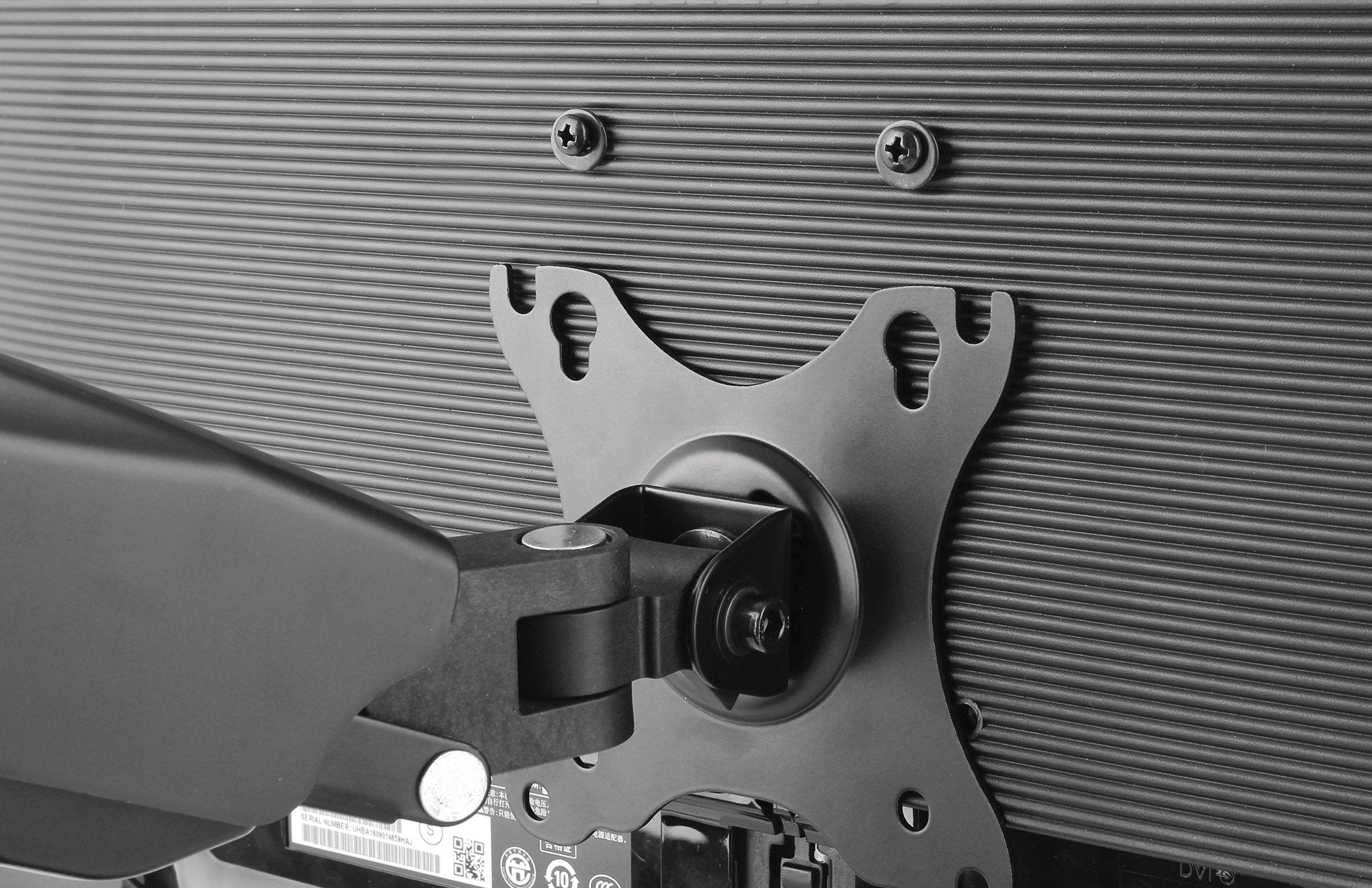 Manhattan 2-Fach Monitorhalterung Gasdruck Aluminium