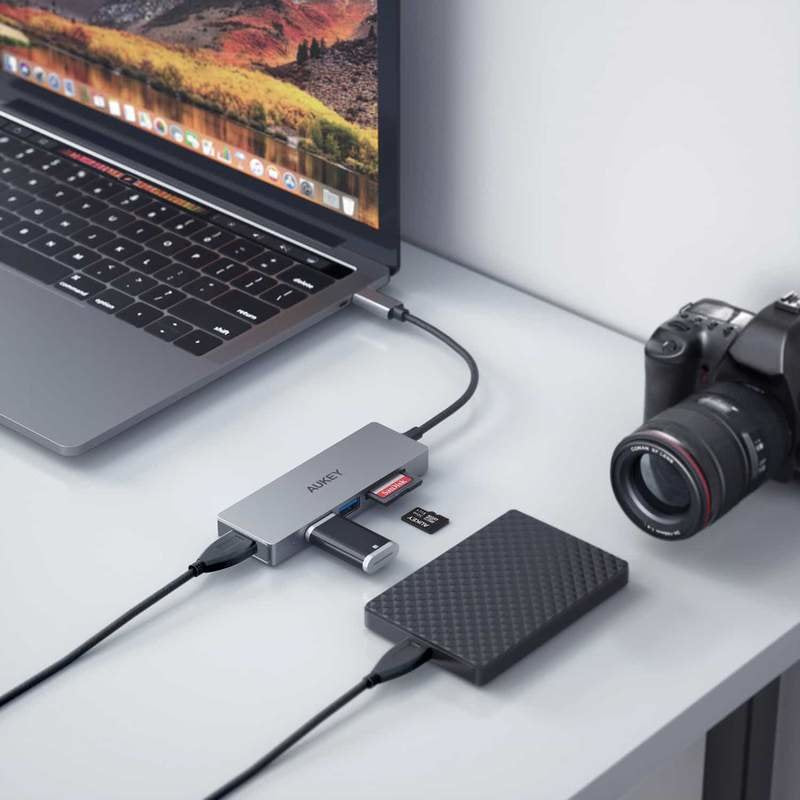 Hub Usb-C Cb-C63 Aluminiowy Ultra Slim 4w1 3xusb 3.1 1xmicrosd I Sd
