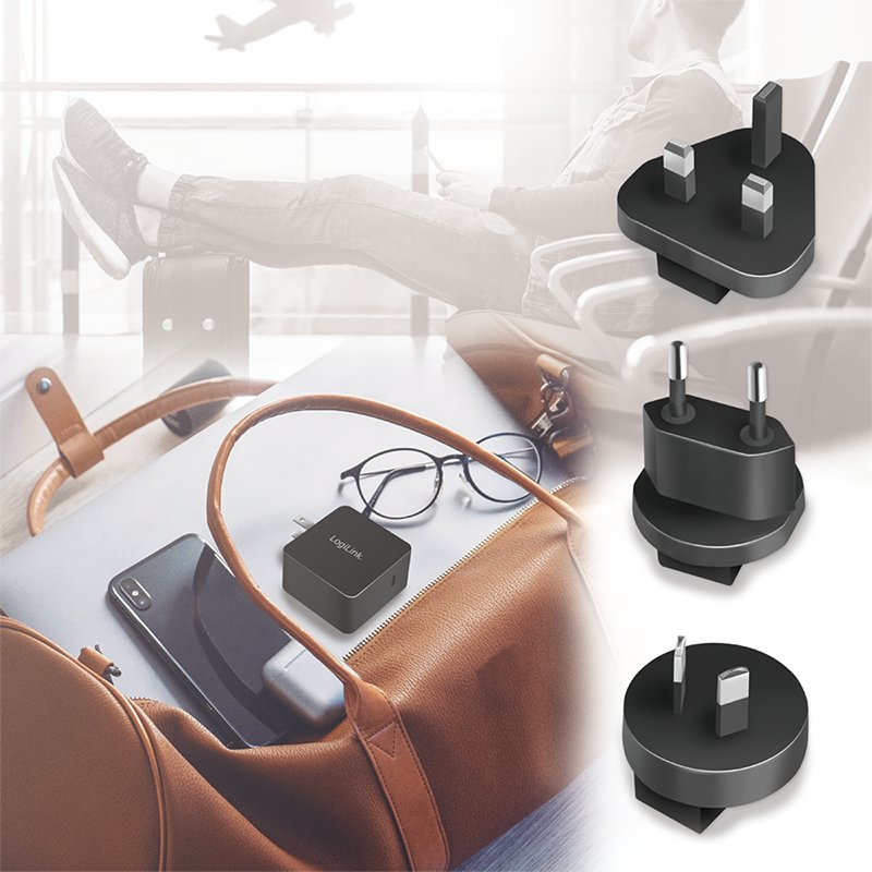 EAN 4052792069723 - LogiLink PA0302 cargador de dispositivo móvil Universal Negro Corriente alterna Carga rápida Interior imagen 8
