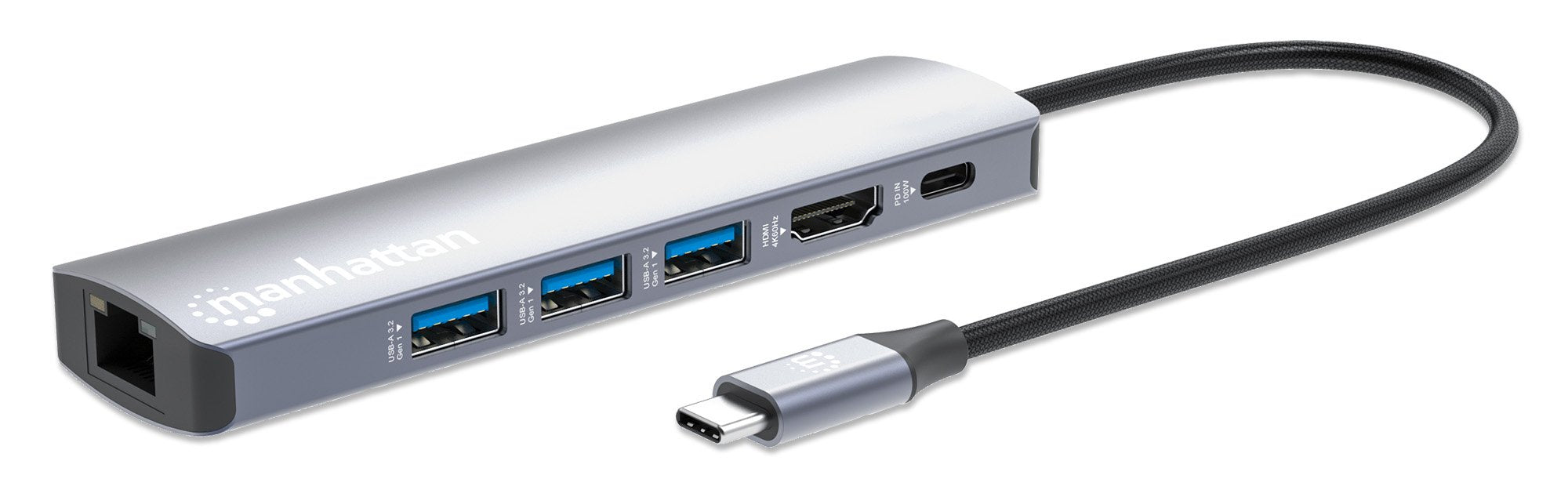 Manhattan 6-In-1 4k Usb-C Dockingmation 1xhdmi 3xusb 5 Gb S