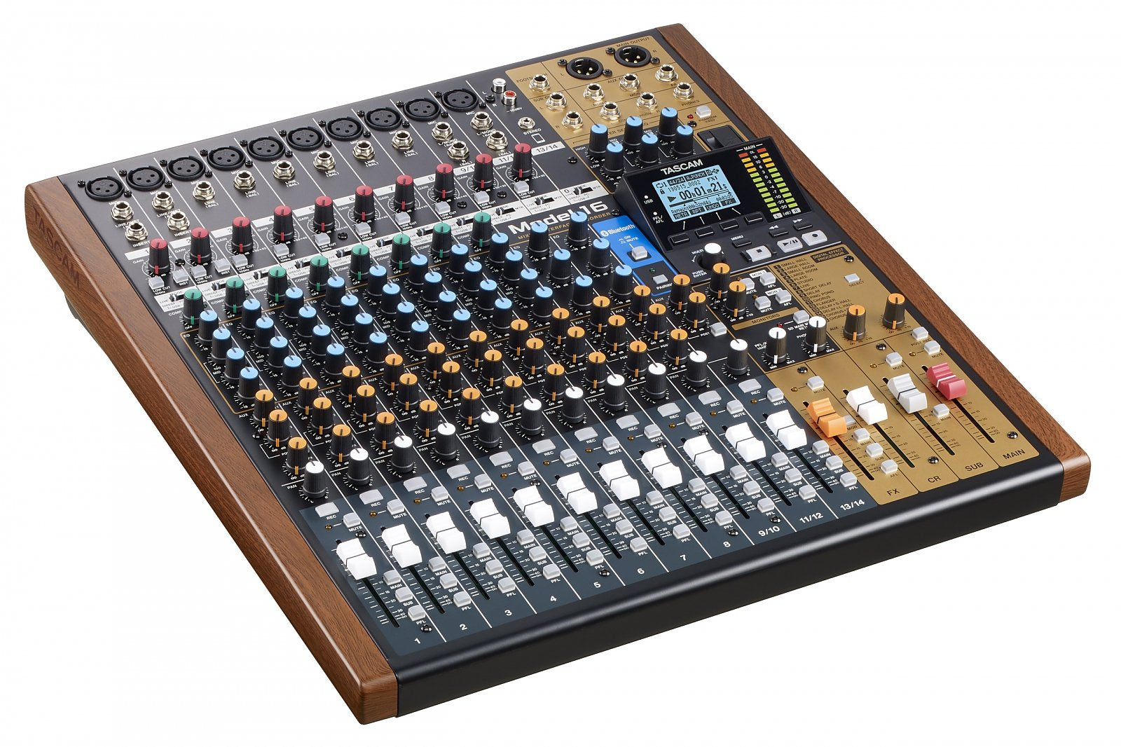 EAN 4907034131266 - Tascam MODEL 16 mezclador DJ 16 canales 20 - 30000 Hz Negro, Oro, Madera imagen 1