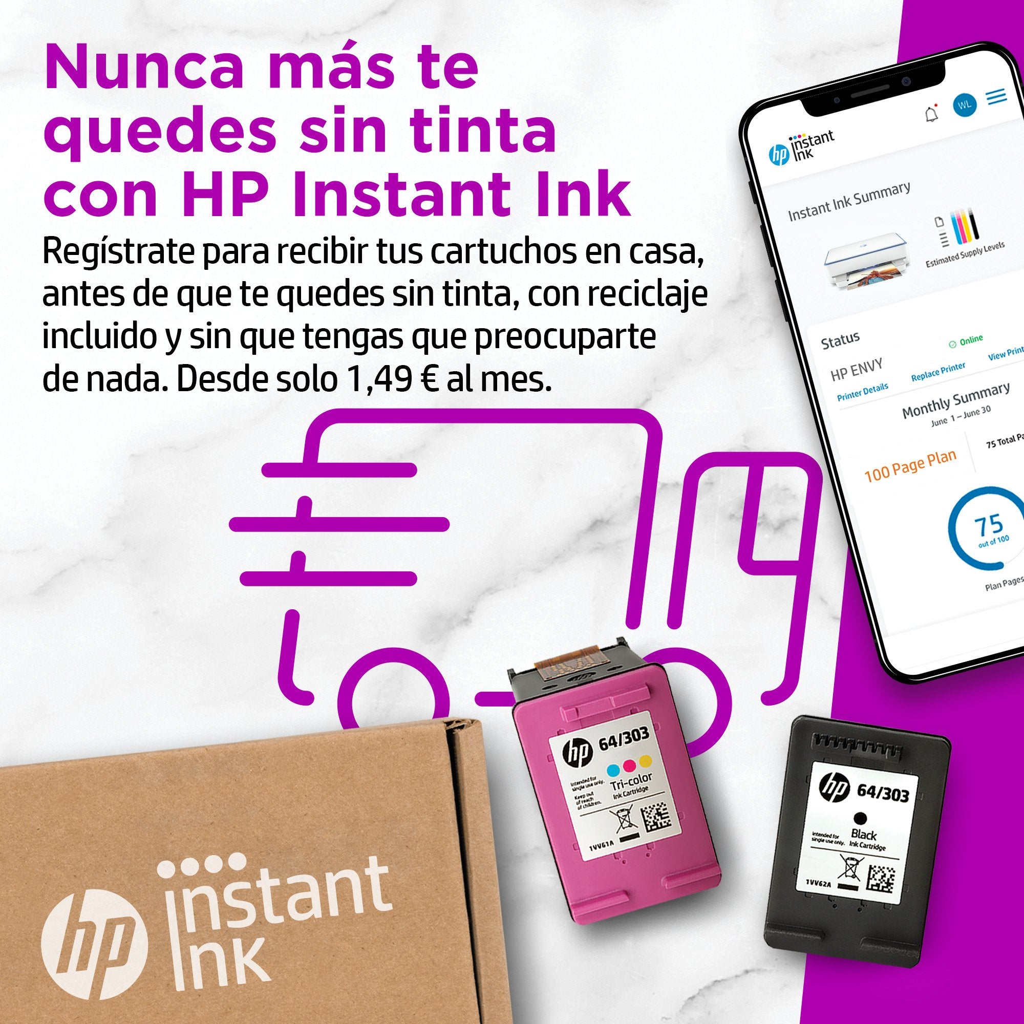EAN 0195161625435 - HP ENVY 6010e AiO Printer Inyección de tinta térmica A4 4800 x 1200 DPI 10 ppm imagen 8