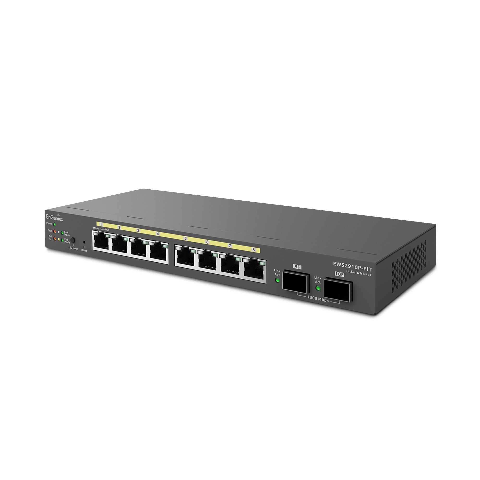 Switch 8-Port Gbe Poe.Af/At(+) 110w 2xsfp Sobremesa / Montaje En Pared