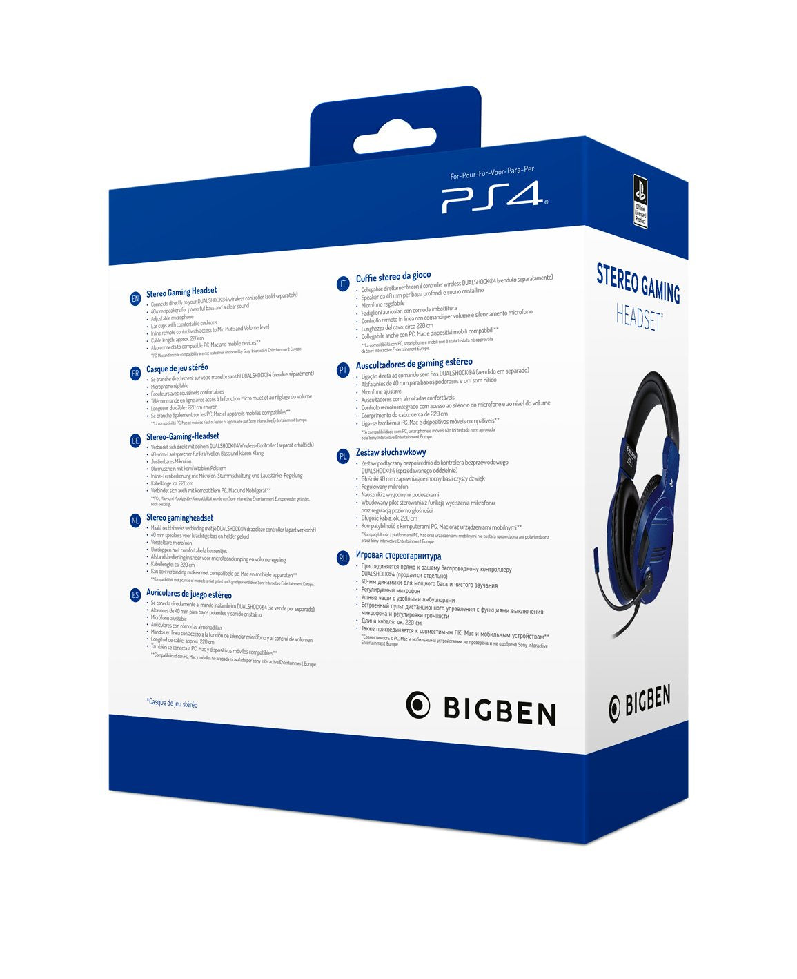 EAN 3499550381412 - Bigben Interactive PS4OFHEADSETV3G Auriculares Alámbrico Diadema Juego Azul imagen 7