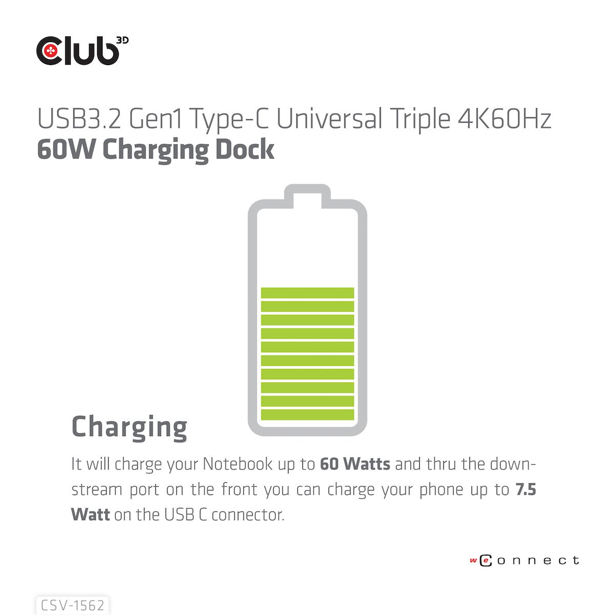 EAN 8719214471293 - CLUB3D CSV-1562 base para portátil y replicador de puertos Acoplamiento USB 3.2 Gen 1 (3.1 Gen 1) Type-C imagen 14